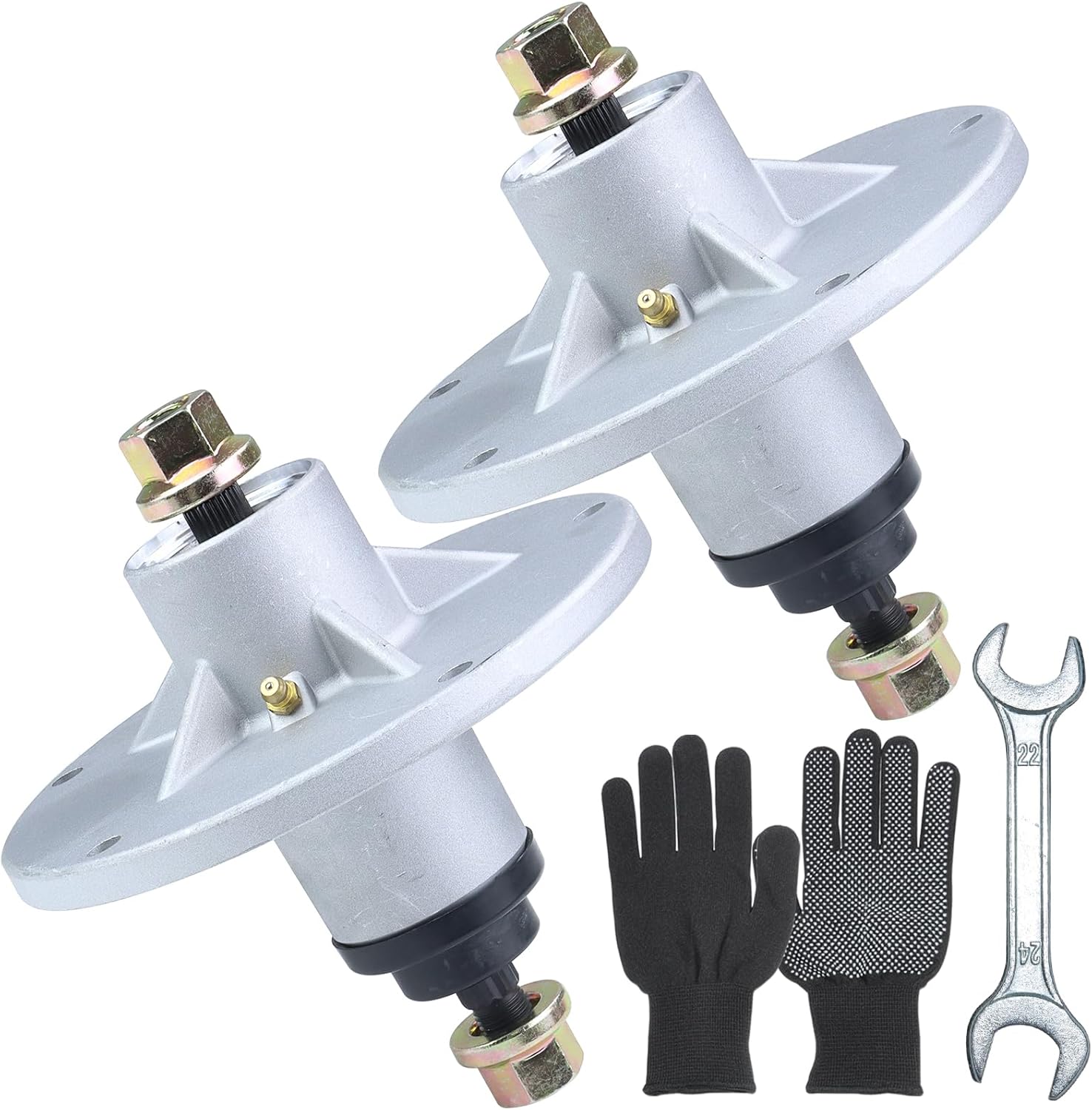 2 Pack Greased 1001200MA Spindle Replaces 1001194MA, 721447, 726958, 726959, 492574MA, 090905MA, 092574MA, 49257MA, 692574MA, 92574MA for Murray 38'' 40'' 42'' 46'' Lawn Tractors