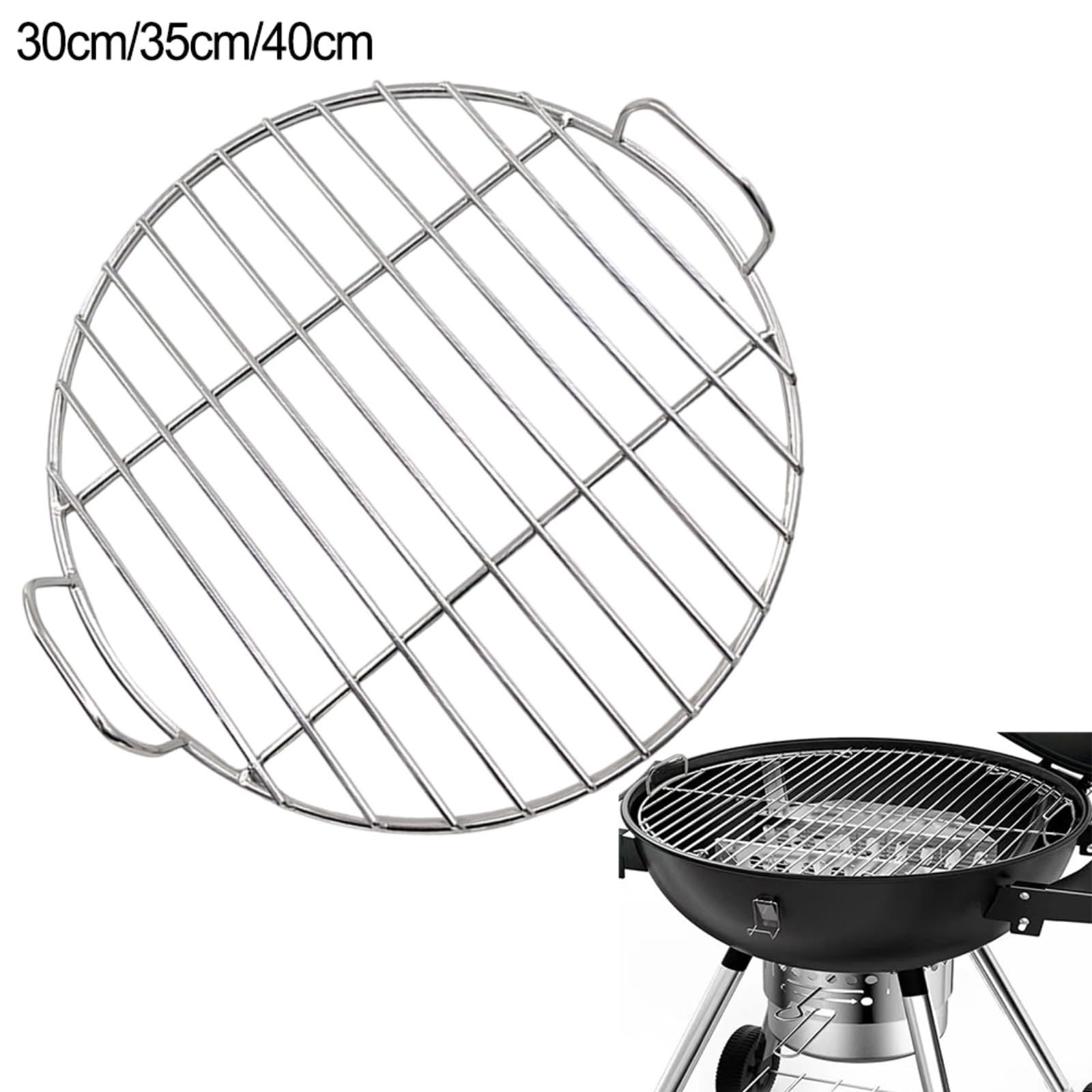 Stojak do grillowania ze stali nierdzewnej, 30 cm, taca do pieczenia na zewnątrz, na kemping, piknik i grillowanie, idealna dla entuzjastów grillowania
