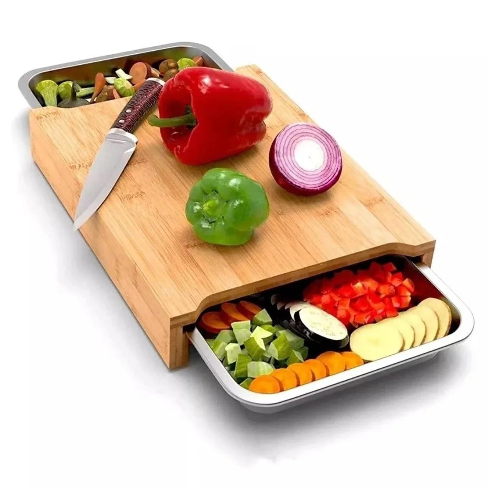 Tagliere in Legno con Cassetti for Pane al Formaggio