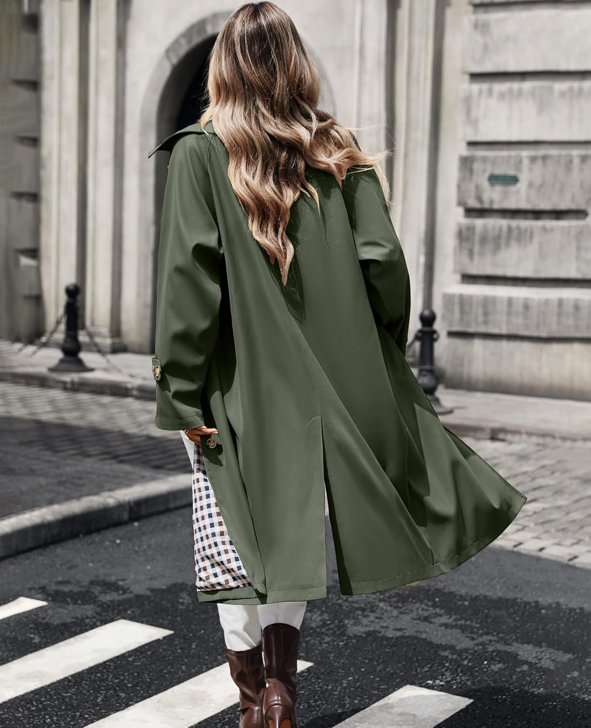 TITOMD Womens Long Trench Coat Spring Winter Outerwear Classic Collar 2026 Single Breasted Fashion Overcoat - Image 2