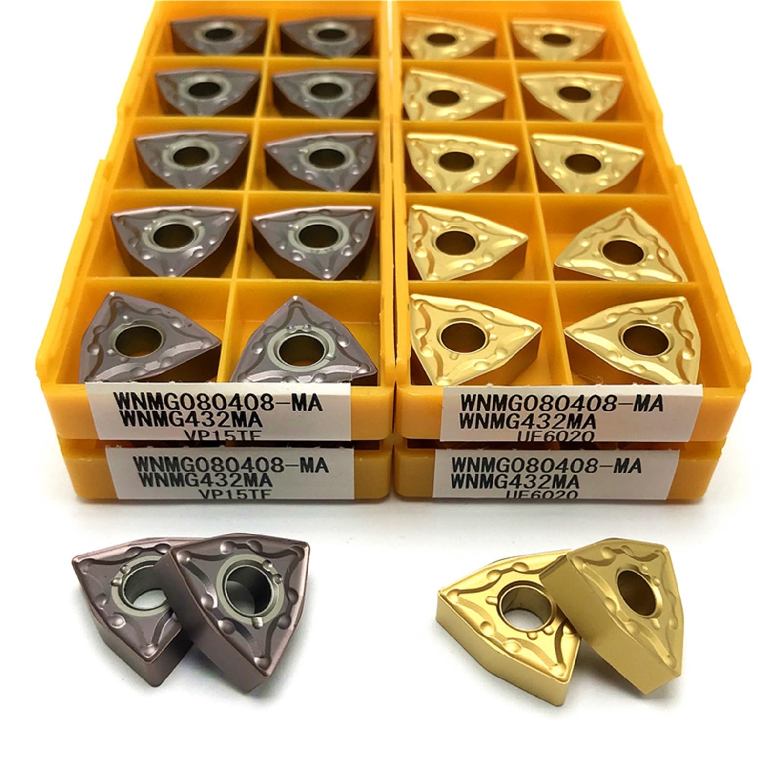 Narzędzia tokarskie, 10 sztuk WNMG080408 MA VP15TF wkładki węglikowe narzędzie zewnętrzne metalowa wkładka CNC WNMG 080408 cięcie(WNMG080404 MA UE6020)
