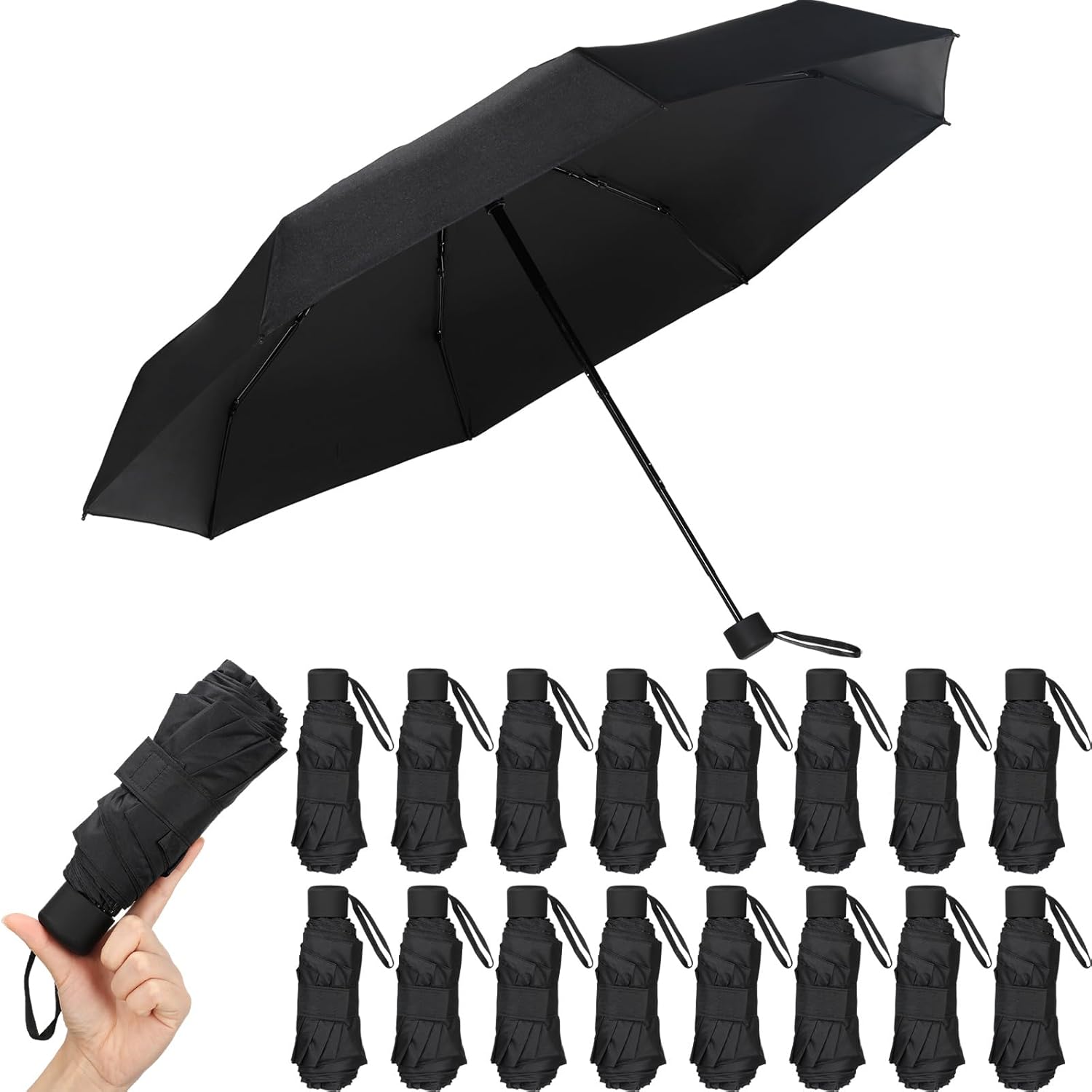Sanwuta 20 Pcs Travel Umbrella Mini Umbrellas Bulk for Sun