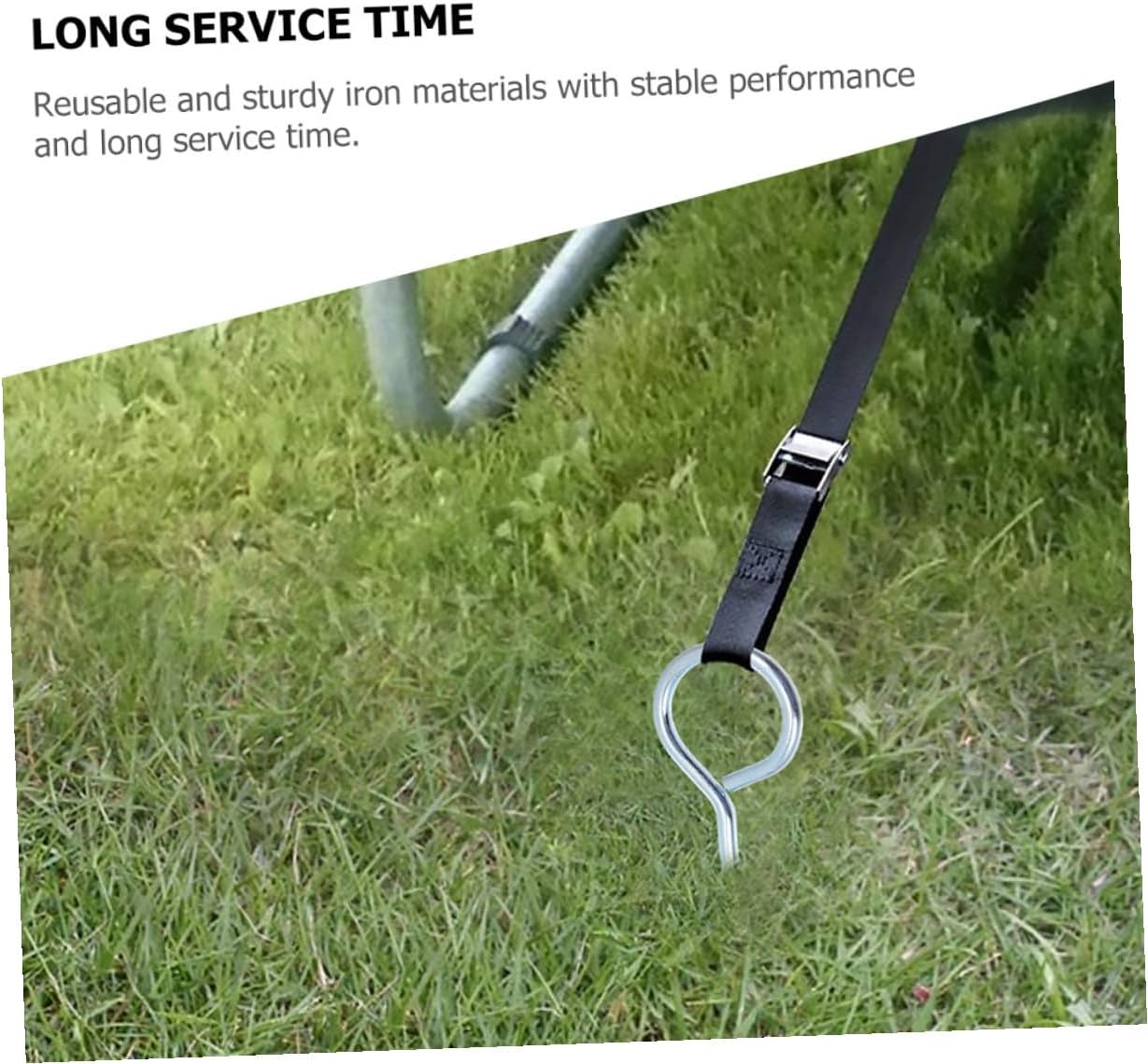 Heavy Duty Spiral Dog Ground Stake with Handle, Thickened Portable Dog Tie Out Anchor for Outdoor Pet Securing, Single Round Head Stake for Yard and Camping