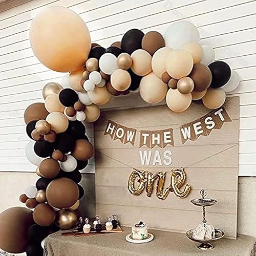 Guirnalda de globos de color marrón rubor, decoración de baby shower, color crema, melocotón, blanco, pastel, arco de globos para el primer