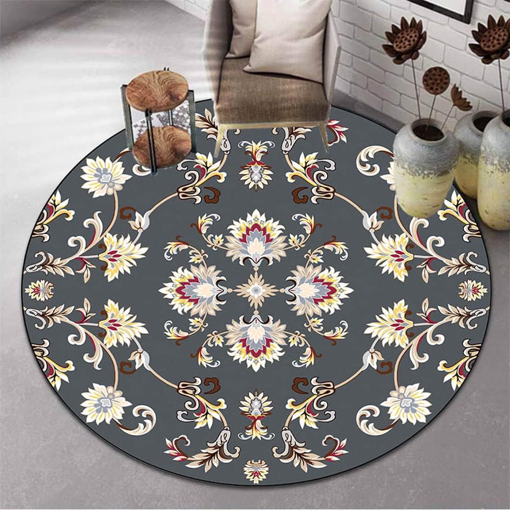 MultiPurpose Desk Chair Mat,Round Floormat for Under High Chair,Hardwood/Ceramic