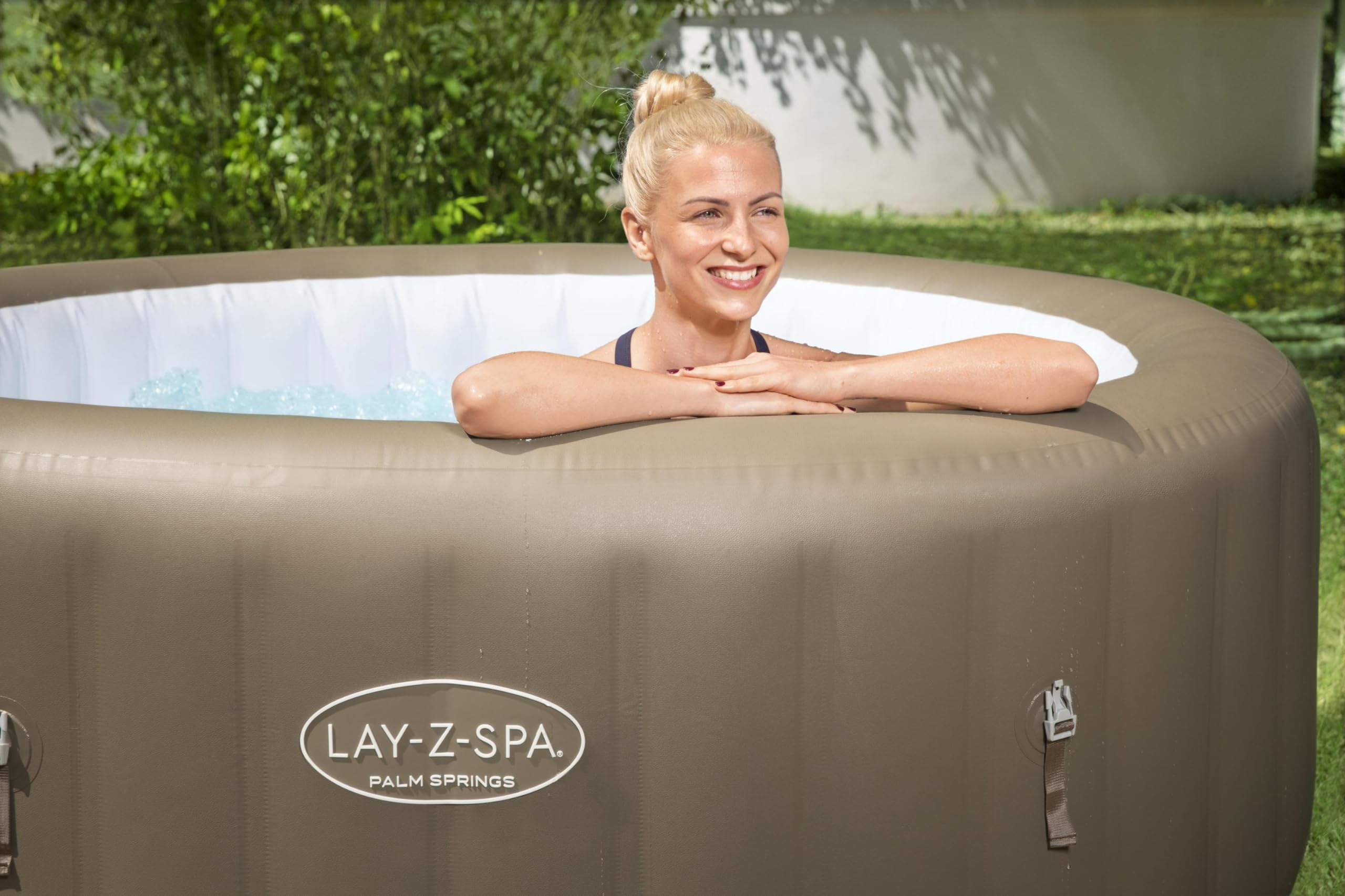 BESTWAY SPA Hinchable Lay-Z-SPA Palm Springs Ø196x71 cm Beige