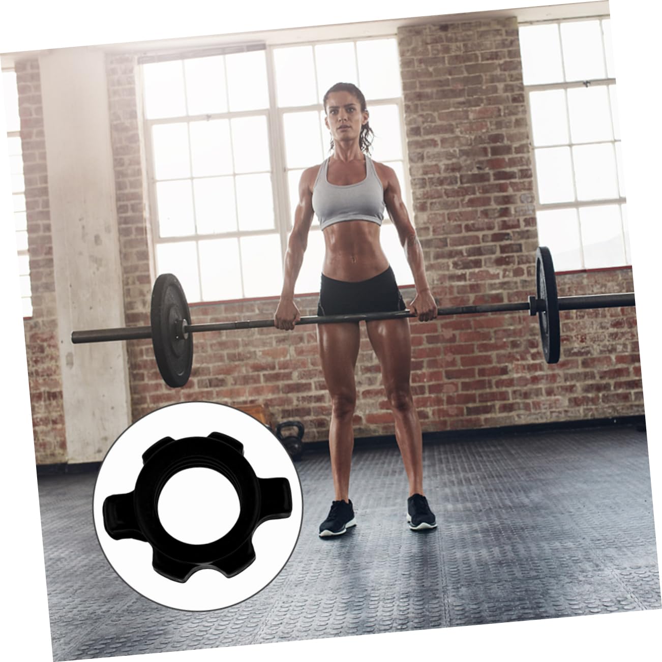 BESPORTBLE 12pcs Barbell Nut Screw Clamps Pe Fitness Equipment Accessories for Secure Weightlifting Compatible Dumbbell Bars Lightweight and Wear-Resistant