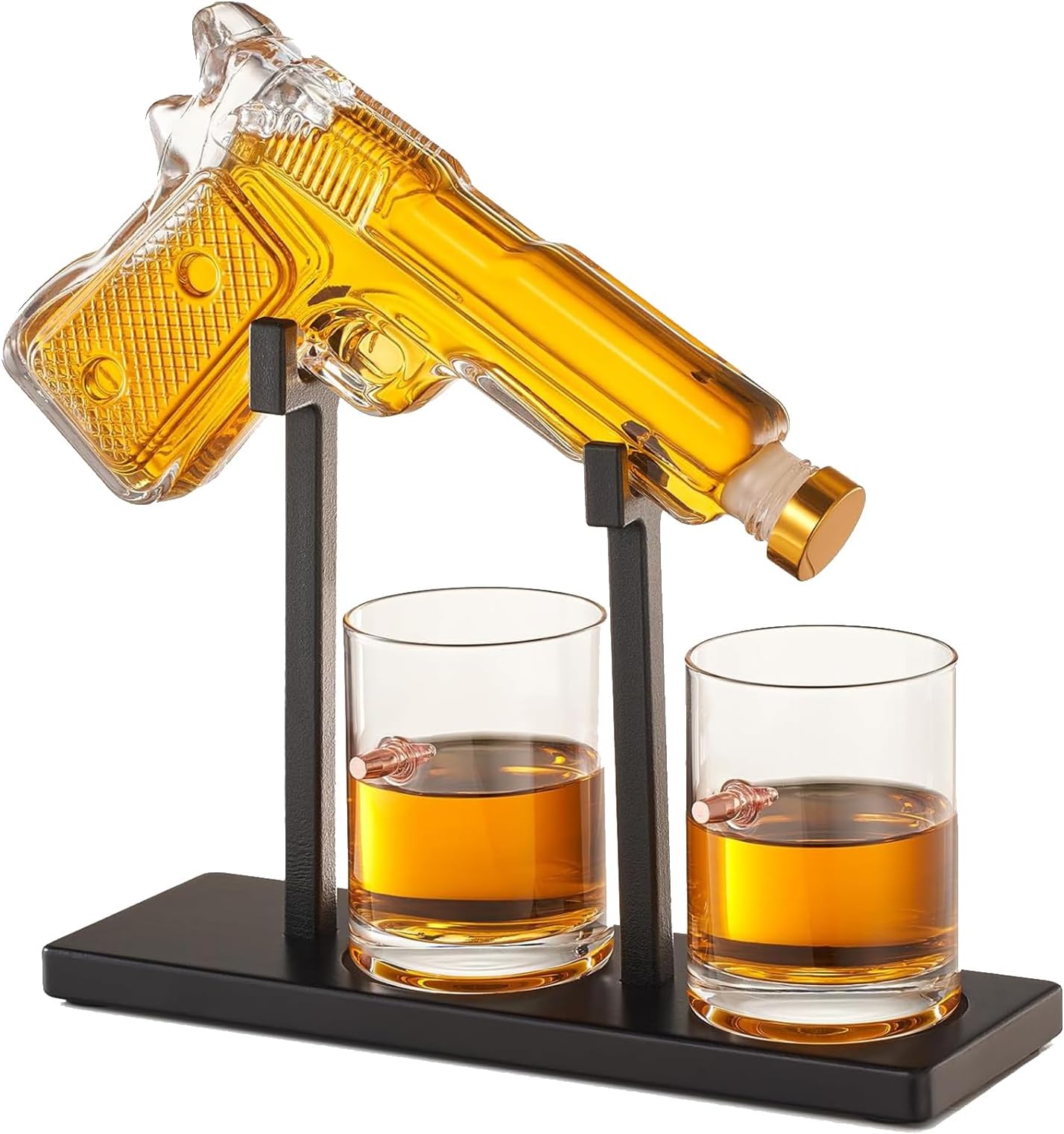 The Wine Savant AR15 Whiskey Decanter and Glass Set for