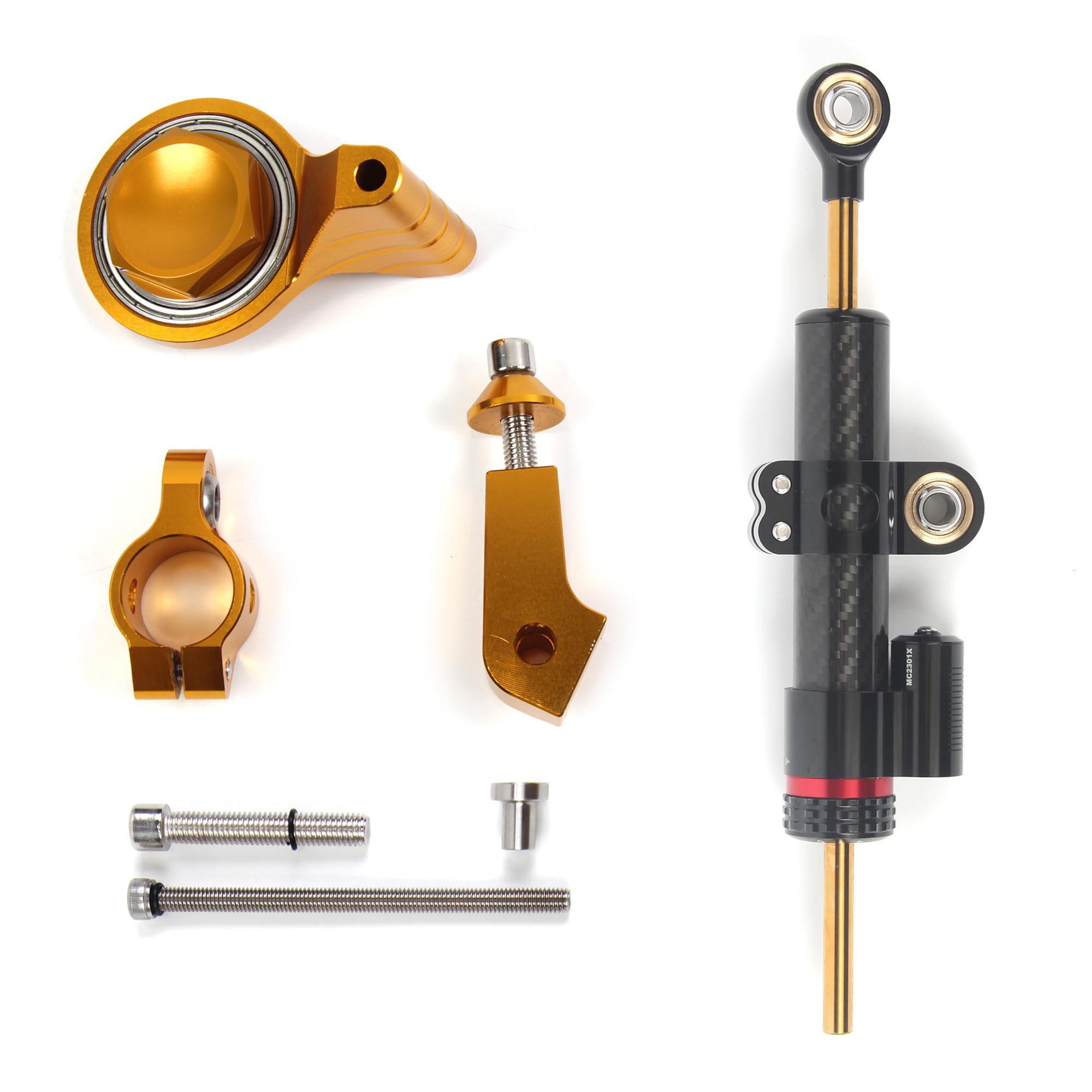 Steering Damper Stabilizers w/Bracket for Yamaha YZF R6 2006-2012, Motorcycle Accessories Parts Safety Control