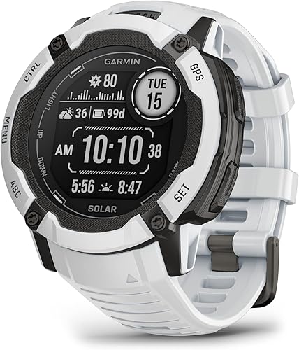 Miniatura 9 de Garmin Instinct 2X Solar, reloj inteligente GPS resistente, linterna incorporada, capacidad de carga solar, GNSS multibanda, grafito Grafito,Rojo