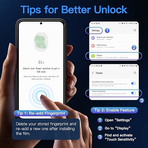 Miniatura 4 de JETech Funda 5 en 1 mate para Samsung Galaxy S23 5G de 6.1 pulgadas con 2 protectores de pantalla y protector de lente de cámara, funda protectora
