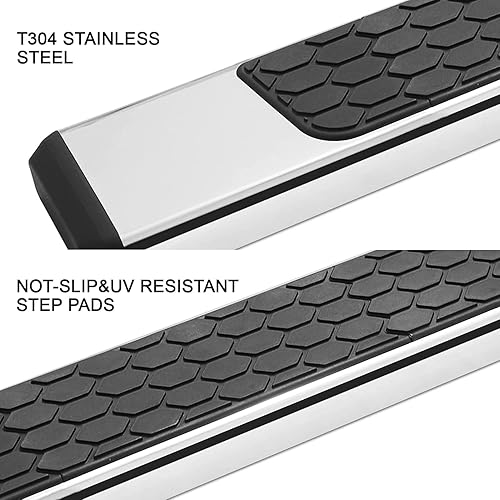 Miniatura 9 de Estribos de 6.5 pulgadas compatibles con Dodge Ram 1500 Crew Cab 2019-2025 (excepto Ram 25003500Classic)  Cabina de tripulación - Barras de escalón