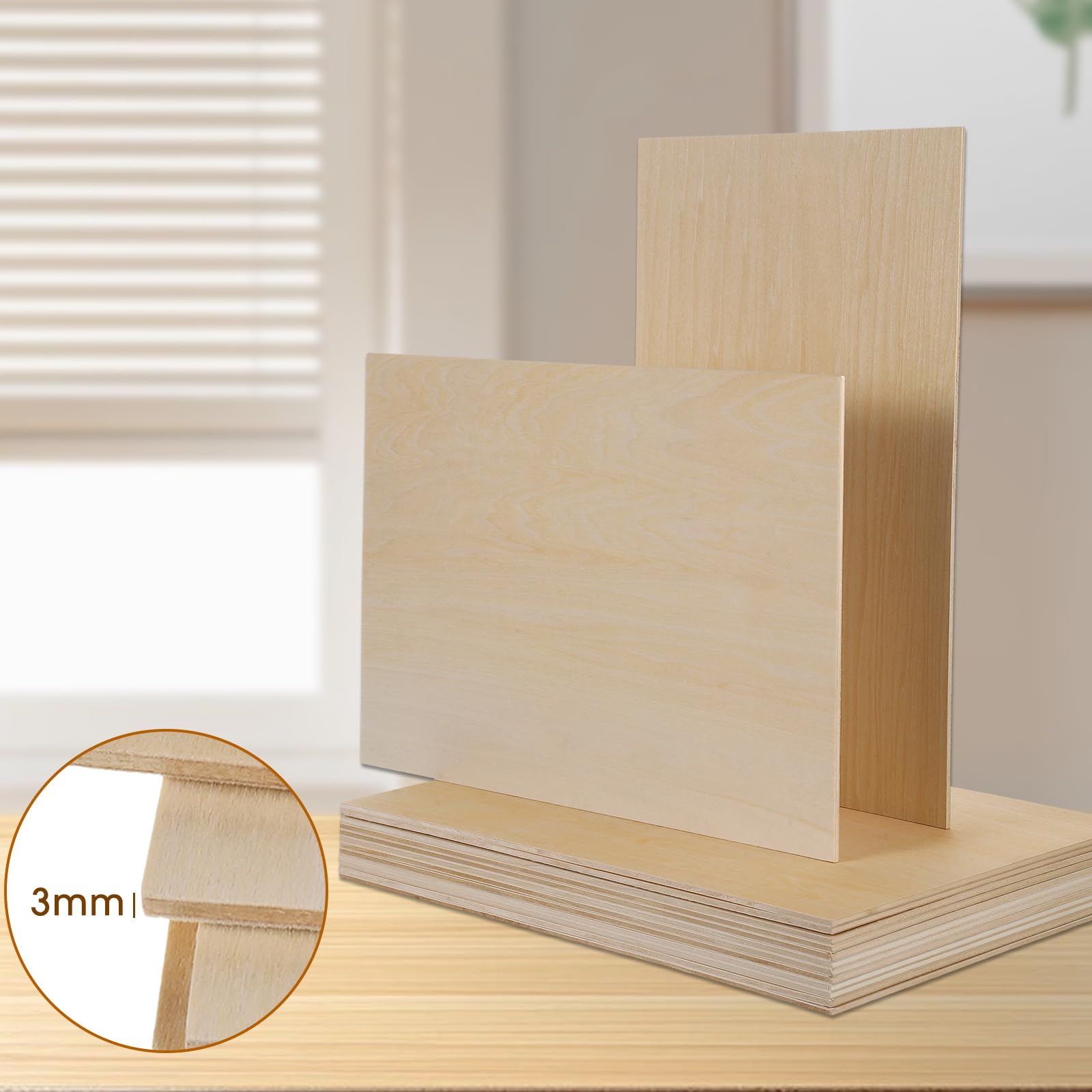 7 placas de madera A4, tablero de madera contrachapada de 3 mm, placas de madera para manualidades, 300 x 200 mm, madera para manualidades, madera de tilo, madera contrachapada, placas finas de madera