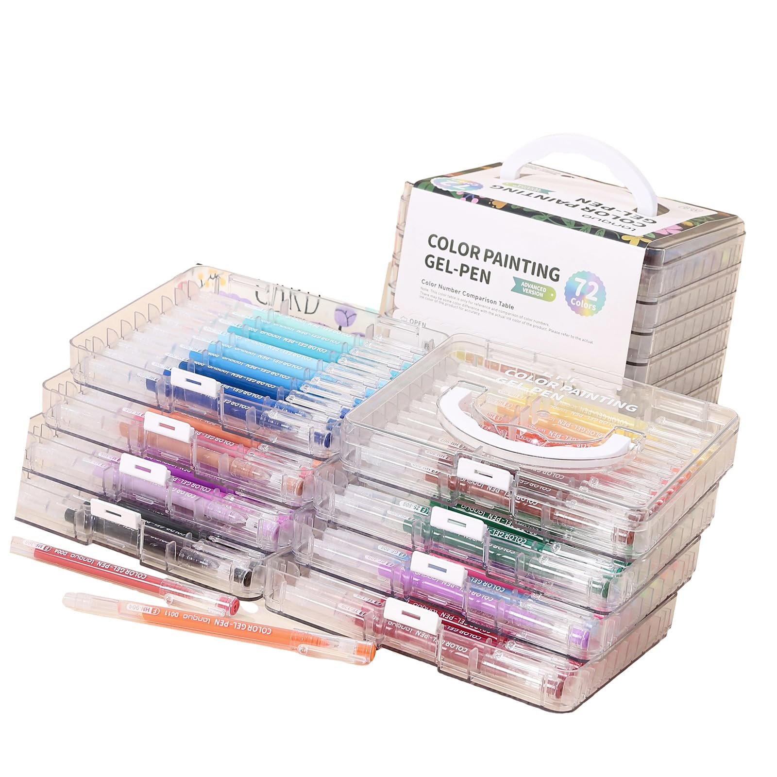 45/72 / 99 Farben Bunter Gelstift Mehrfarbiger Journalstift 0, 6 mm Nadelspitze für Farbcodierung Scrapbooking Kunst Zeichnung Planer