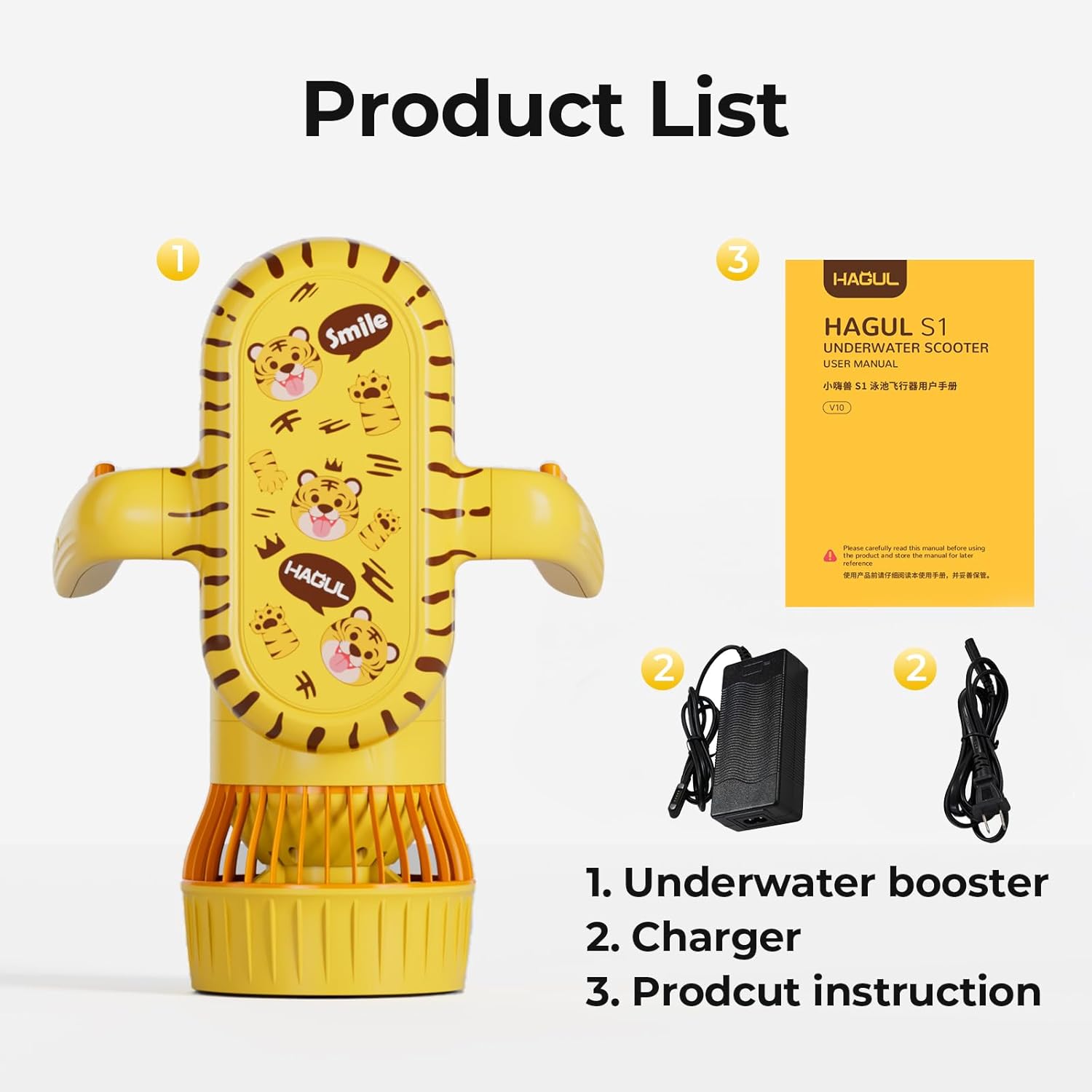 Underwater Scooter for Family Fun Time, Long Battery Life Sea Scooter for Swimming & Snorkeling, 2 Speed Modes Pool Scooter for Playing in The Pool & Water Park