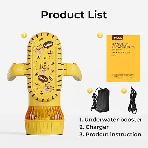 Miniatura 5 de Patinete subacuático para tiempo de diversión familiar, batería de larga duración para nadar y esnórquel, 2 modos de velocidad, patinete de piscina