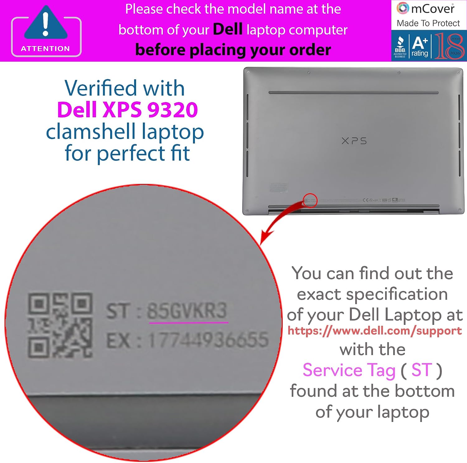 mCover Case ONLY Compatible for 2022-2025 13.4" Dell XPS 13 Plus 9320 9340 9345 9350 Series Traditional Windows Notebook PC (NOT Fitting Other Dell Models) - Black image 5