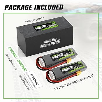 lipo 3s 35c 2200　x2 Ovonic 3S 2200mAh 35C 11.1V Short LiPo Battery Pack for Air