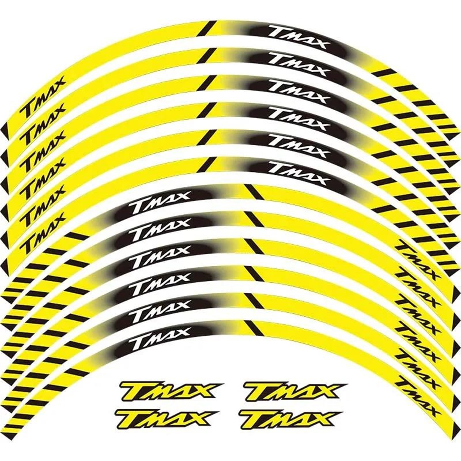 Stickers Motorcycle Wheel Stickers Night Reflective Decorative Rim for TMAX T MAX(Style 21)