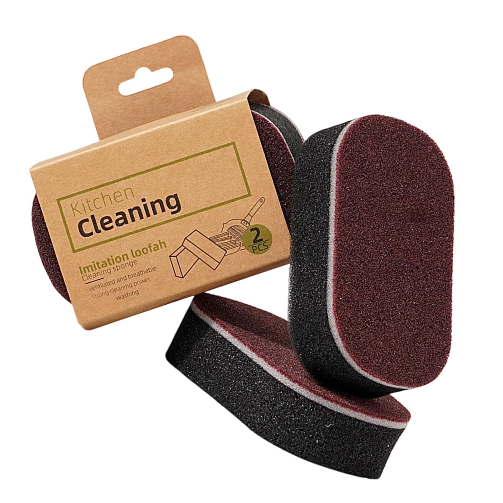 Professional Emery Sponge Scrubbers Heavy Duty Sanding Sponge Brush with Ergonomic Handle for Kitchen Bathroom Cleaning Crowded Spongiform