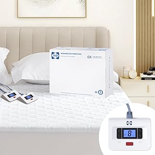 Sealy Heated Mattress Pad Cal King Size, Luxury Quilted Electric Bed Warmer with Dual Controller 10 Heat Settings & Auto Off 1-12 Hours | Fit Up to 17" Deep Pocket | ETL Certified | Machine Washable