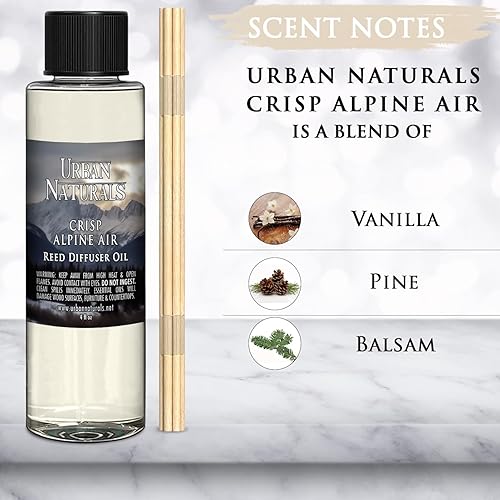 Miniatura 367 de Urban Naturals Reed Diffuser Oil Refill Ocean Mist Sea Salt with Salt Spray, Violet Leaf, Sea Grass, Driftwood 8 oz + Free Reed Sticks, Made in The