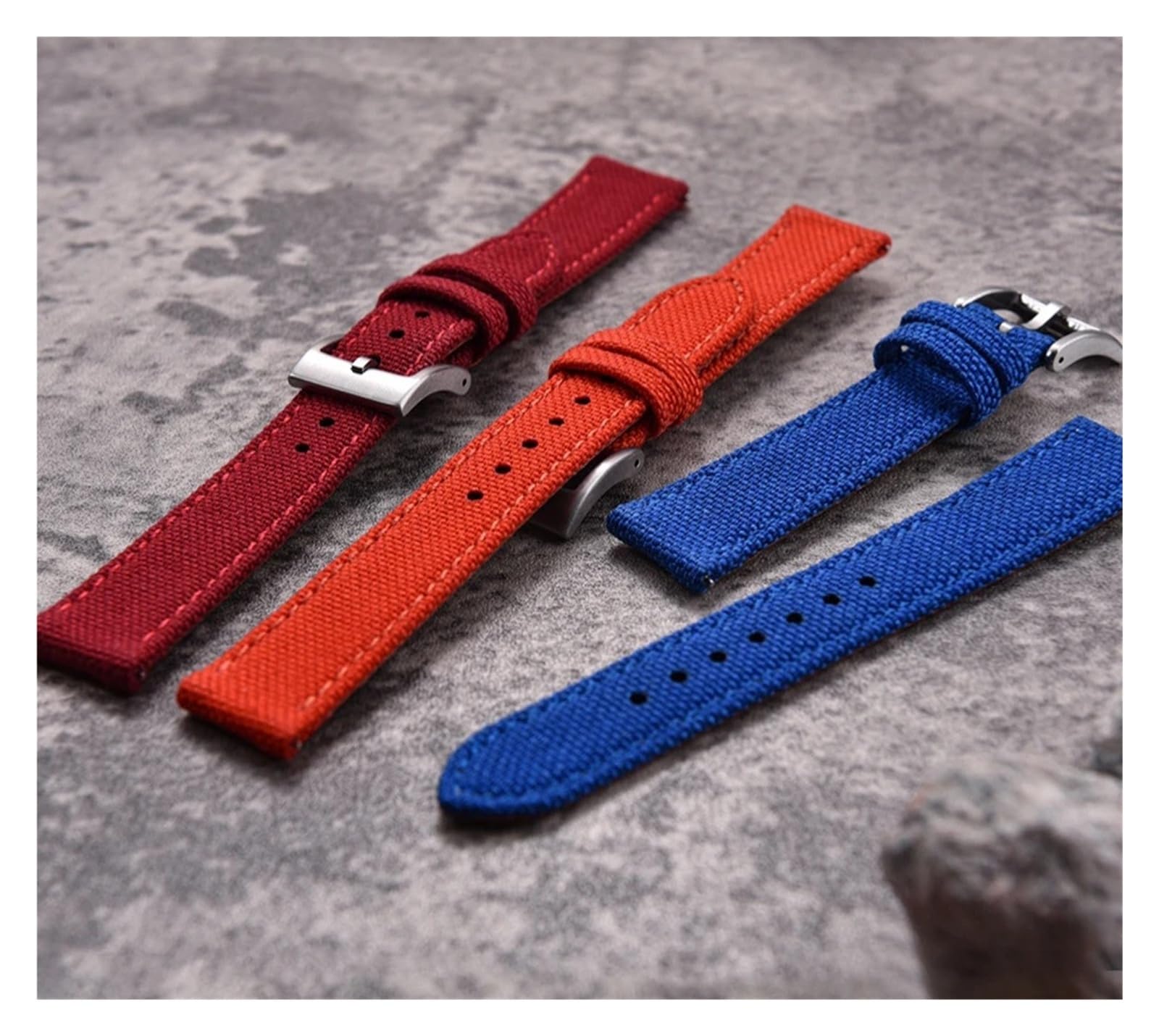 Bracelet De Montre En Cuir Et Nylon 18 Mm, 20 Mm, 22 Mm, En Toile, À Dégagement Rapide