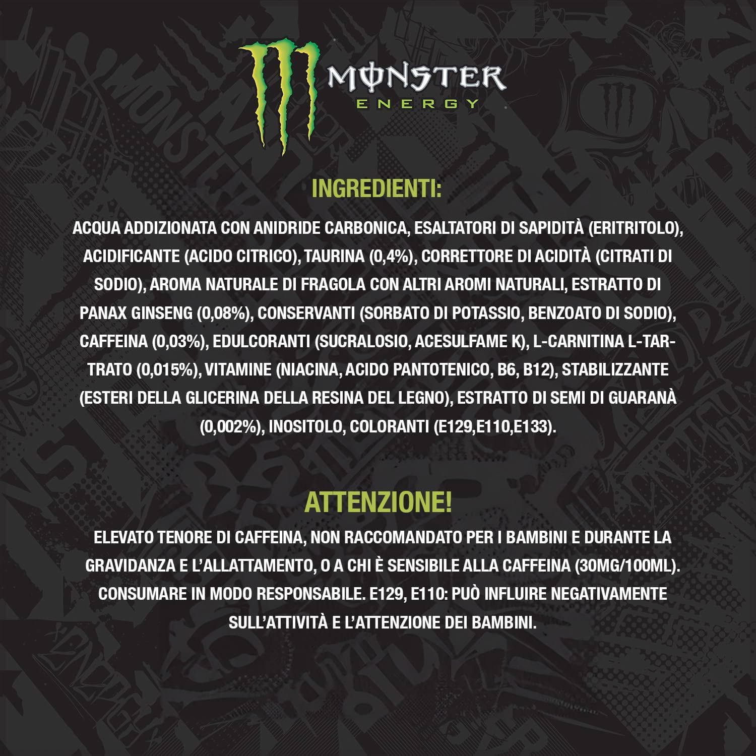 Italian Gourmet Monster Energy Ultra Strawberry Dreams Zero Azúcar 48 x 500 ml Energy Drink Paquete a granel + Pulpa de Tomate Italian Gourmet Polpa 100% Italiana