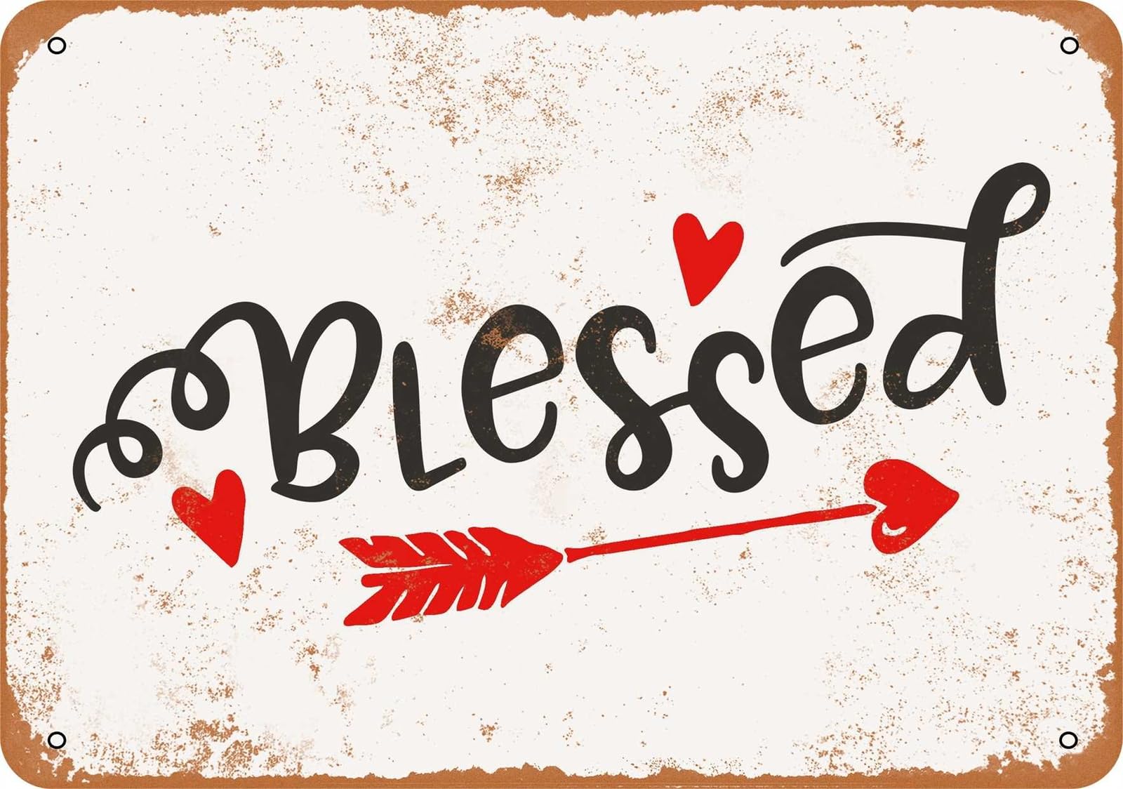 Miaomansenstore Metal Sign - Blessed 2 - Vintage Look Home Decor