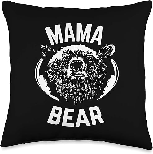 MAMA BEAR Regalos para mamá para cumpleaños, Día de la Madre, Día de la Madre, Madre, abuela, 16 x 16 pulgadas, multicolor