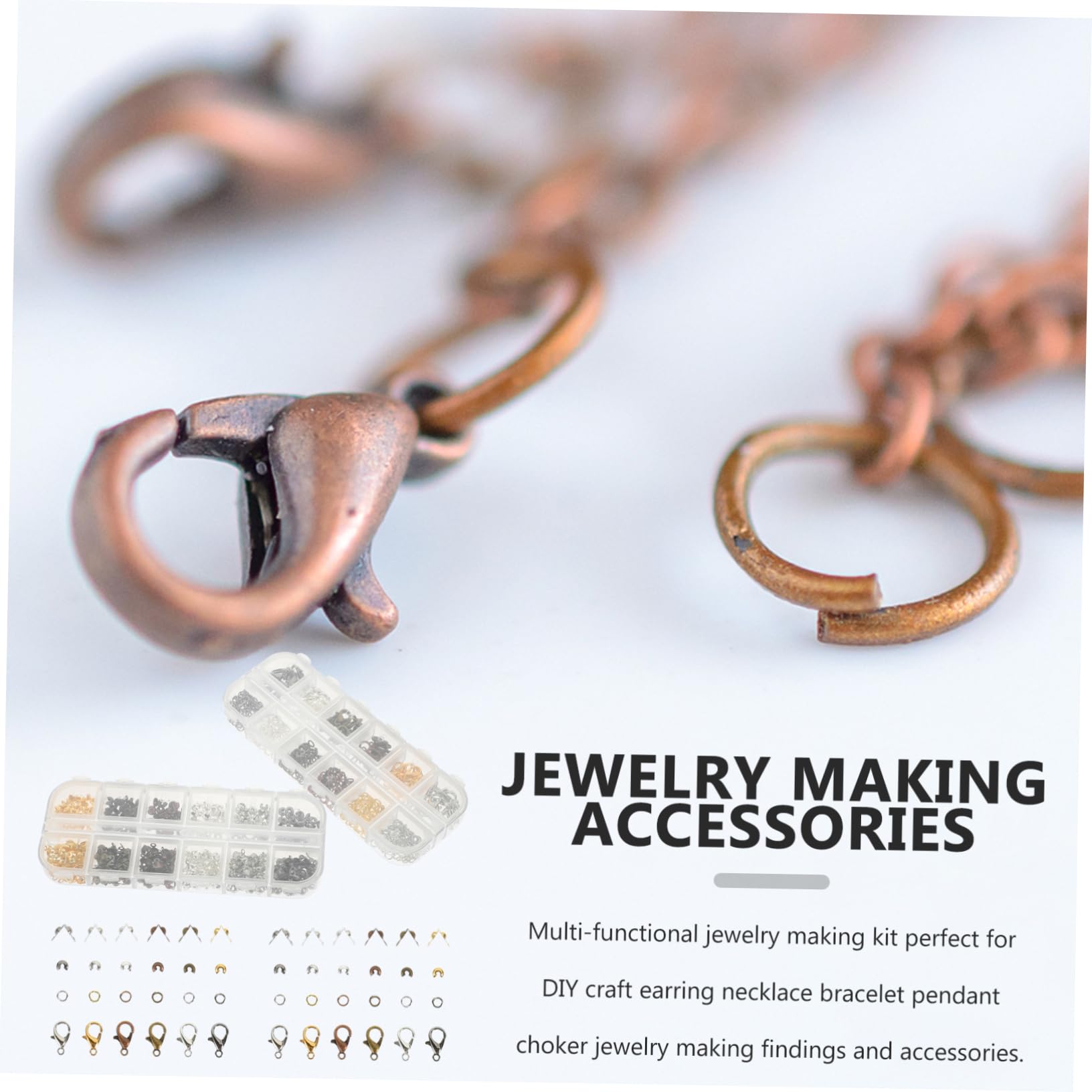 Operitacx 2346piezas Anillas Abiertas y Broches De Langosta Para Bisutería Accesorios De Joyería Para y Pulseras