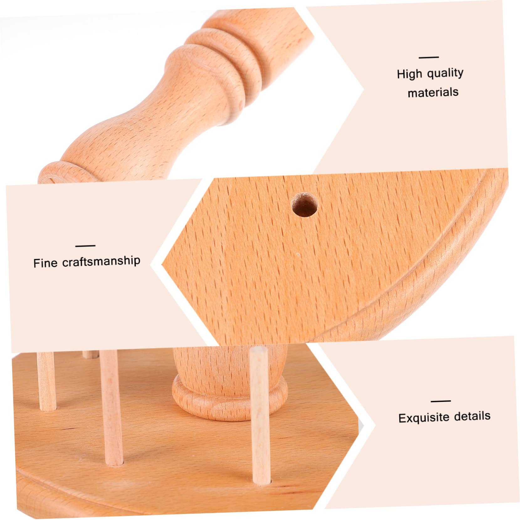 ARTIBETTER 1Pc Spool Wooden Thread Holder Easy to Install Use Sewing Thread Organizer for Embroidery Crafts Multifunctional Storage for Spools Accessories