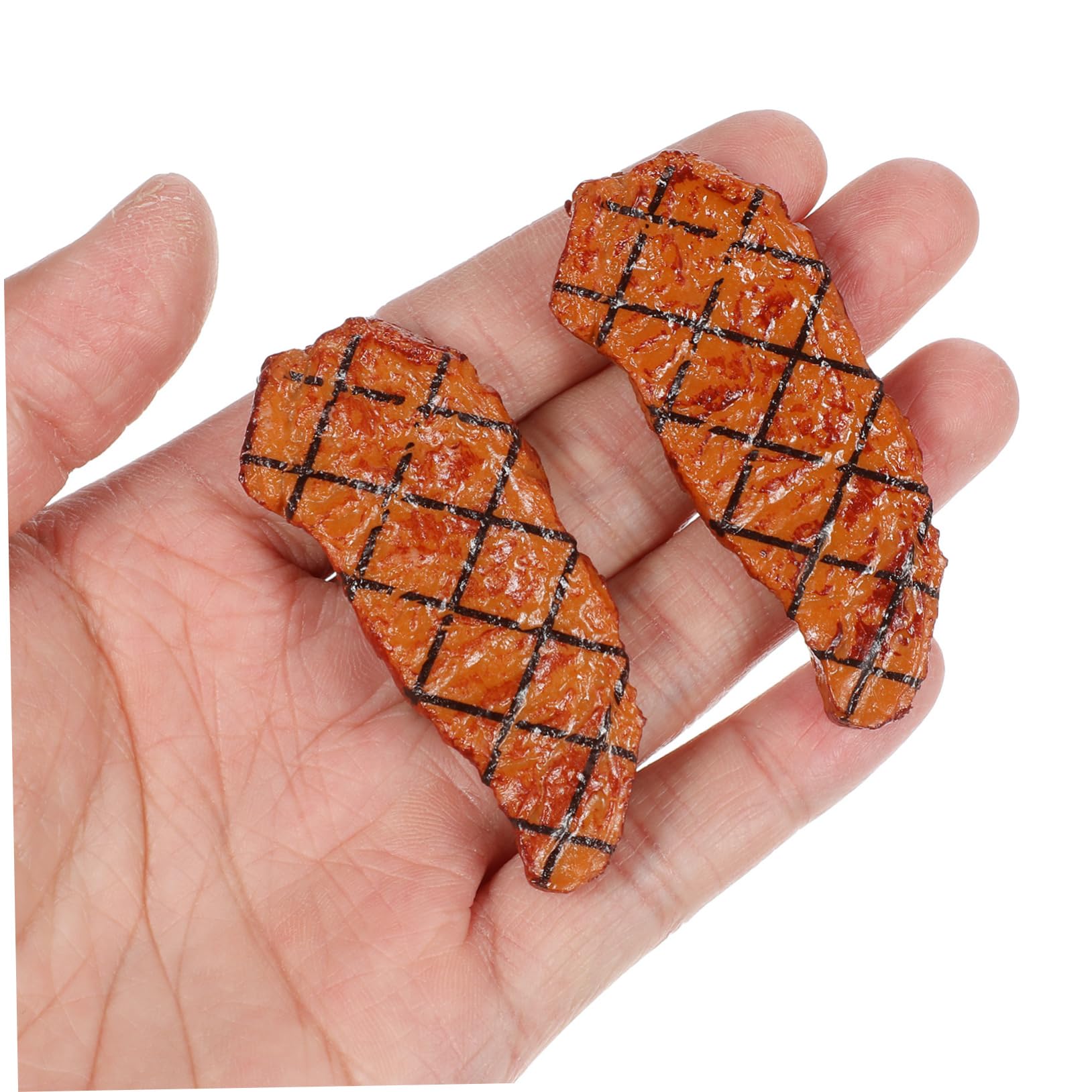 VICASKY Künstliche Steak-Attrappen – 2 Stück, 15 Cm, Aus Kunststoff, Für Spielzeug & Deko