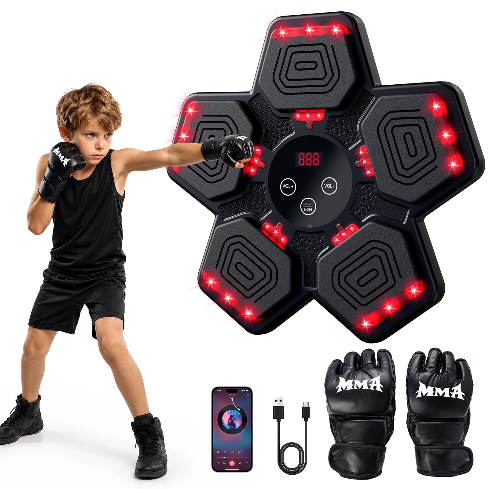 Smart Music Bluetooth Boxing Machine Toy for Kids and Adults