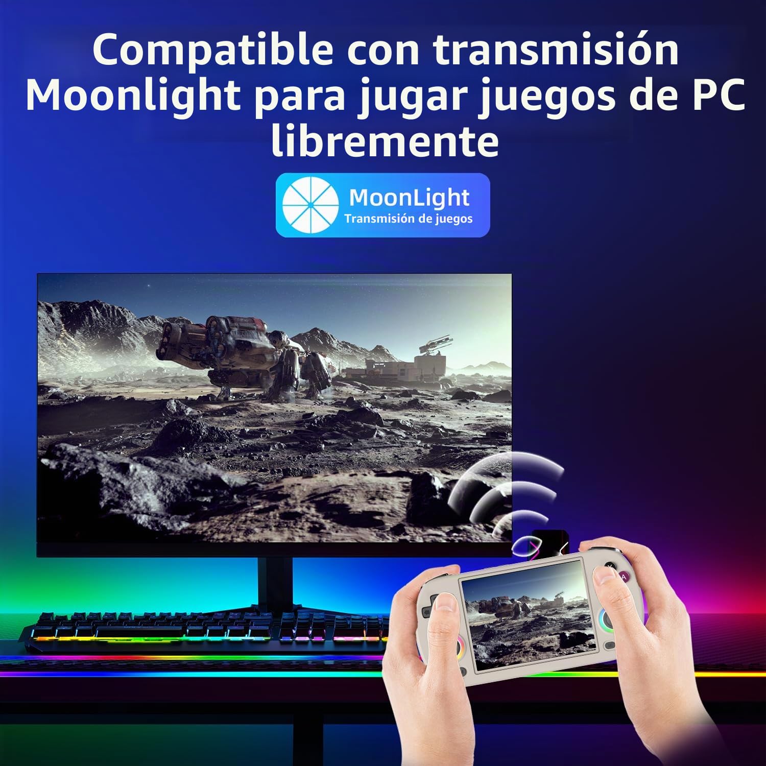RG40XX H - Consola de juegos de mano retro, sistema operativo Linux integrado, tarjeta TF de 64 G, consolas de videojuegos retro, pantalla IPS de 4.0 pulgadas, reproductor de video portátil de