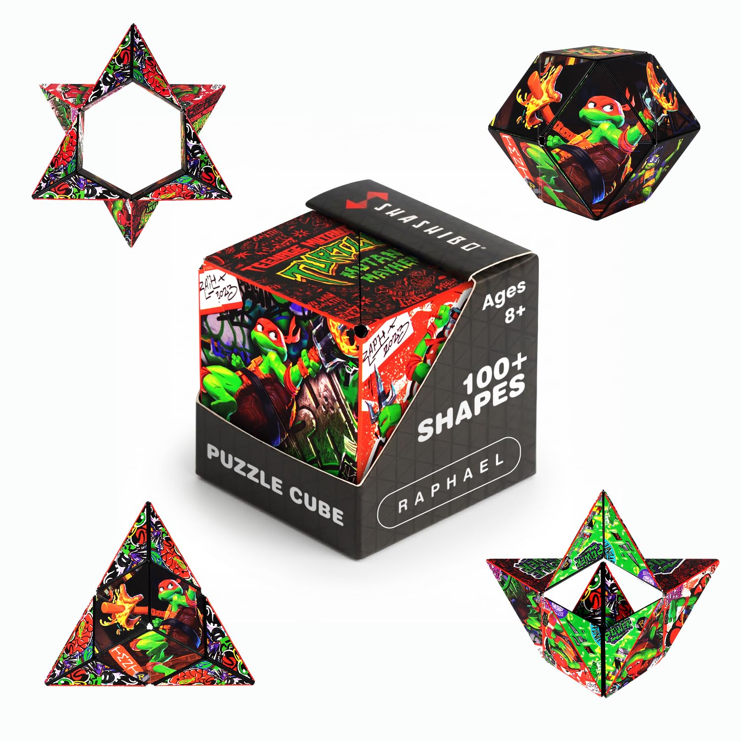 Shashibo Teenage Mutant Ninja Turtles Magnetic Puzzle Cube, Fidget Toy