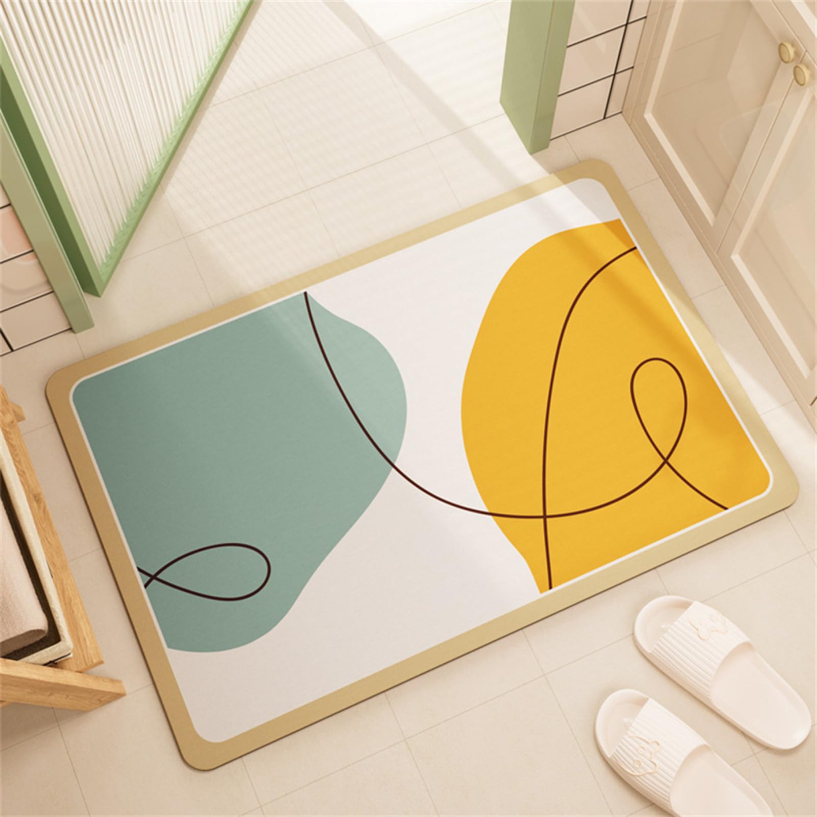 Tappetino Assorbente Per Bagno 40x60 Cm | Antiscivolo, Asciugatura Rapida, Diatomite