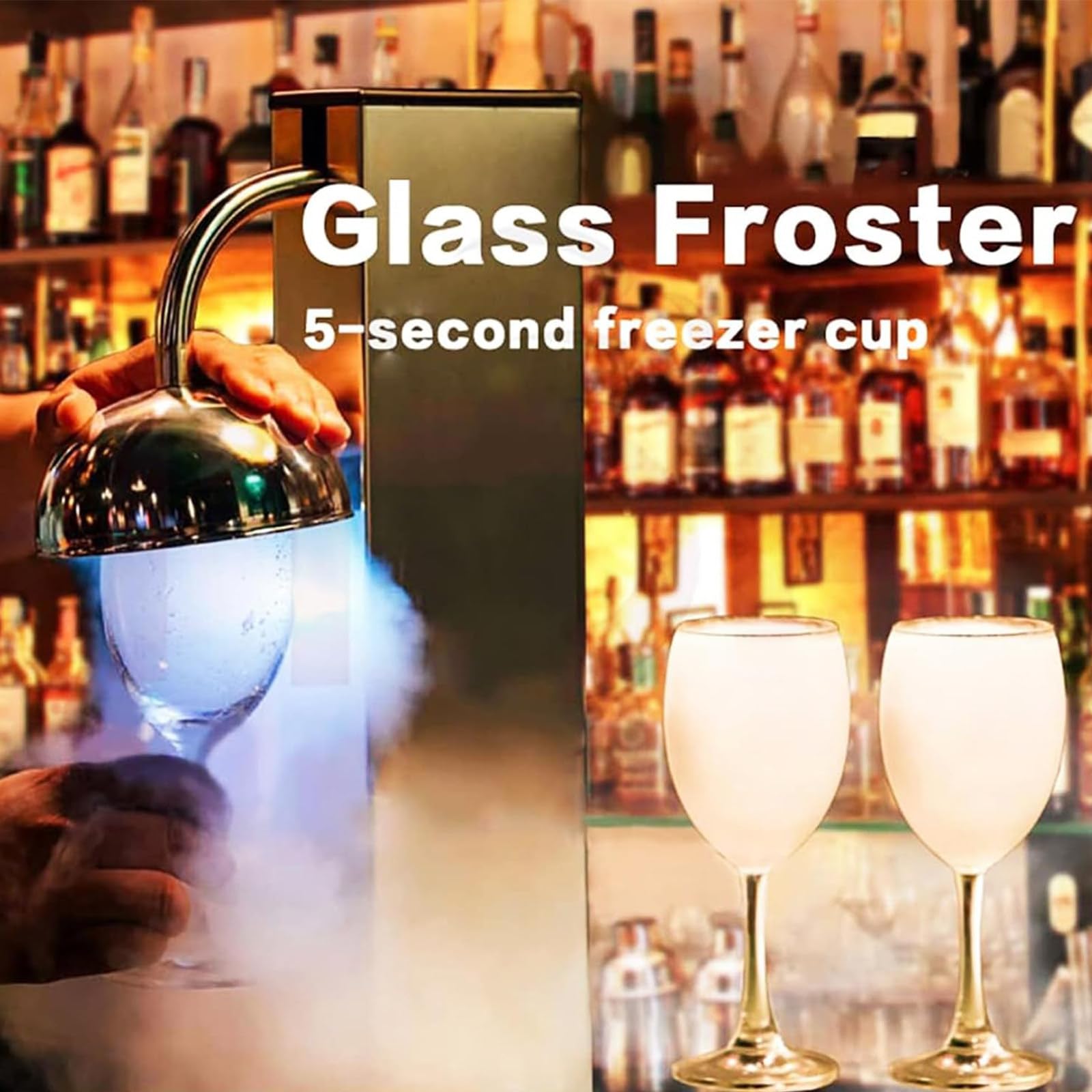 Mini-Glas-Kühler – Instant Chill Frosting Cooler für Tassen, Gläser und Flaschen – schnelles Kühlen von Getränken für Cocktails, Bier, Wein und mehr