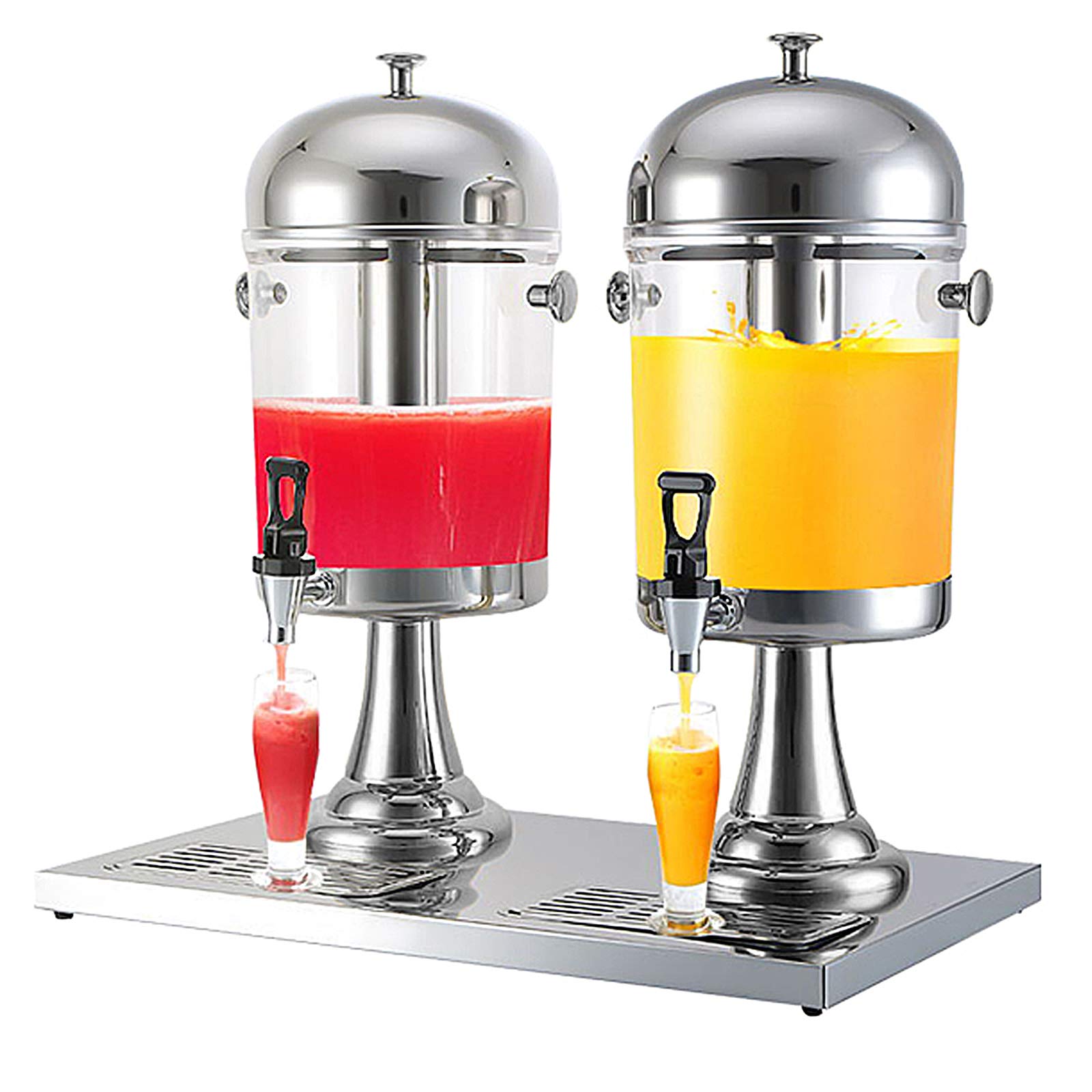 Buy 16L Beverage Dispenser with Double Tanks, Stainless Steel Cold