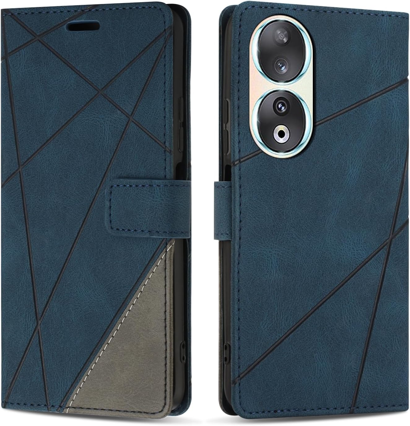 Case for Honor 90, Premium PU Leather Flip Wallet Case Cover with Magnetic Closure and Card Slots, Phone Case for Honor 90, Blue