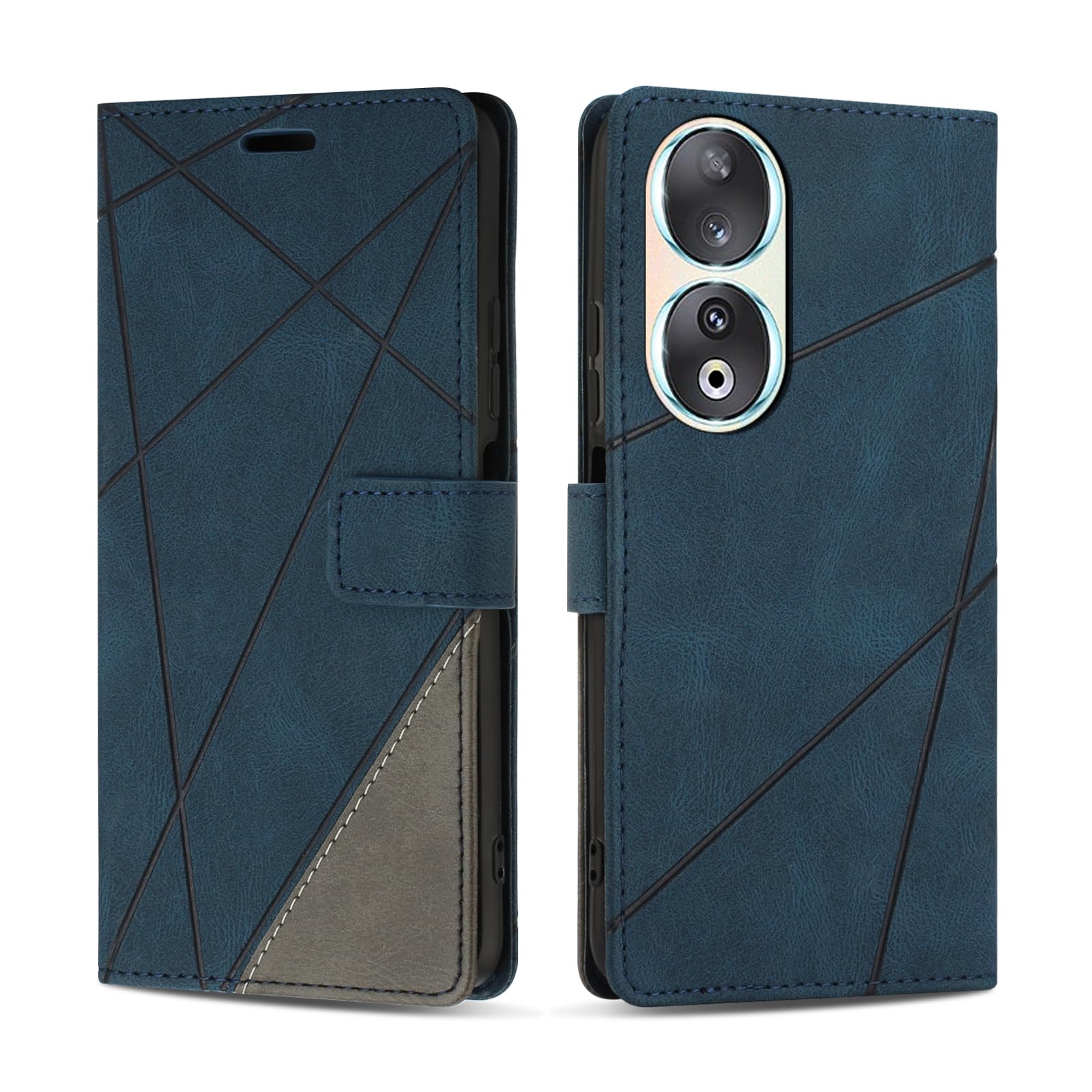 Case for Honor 90, Premium PU Leather Flip Wallet Case Cover with Magnetic Closure and Card Slots, Phone Case for Honor 90, Blue