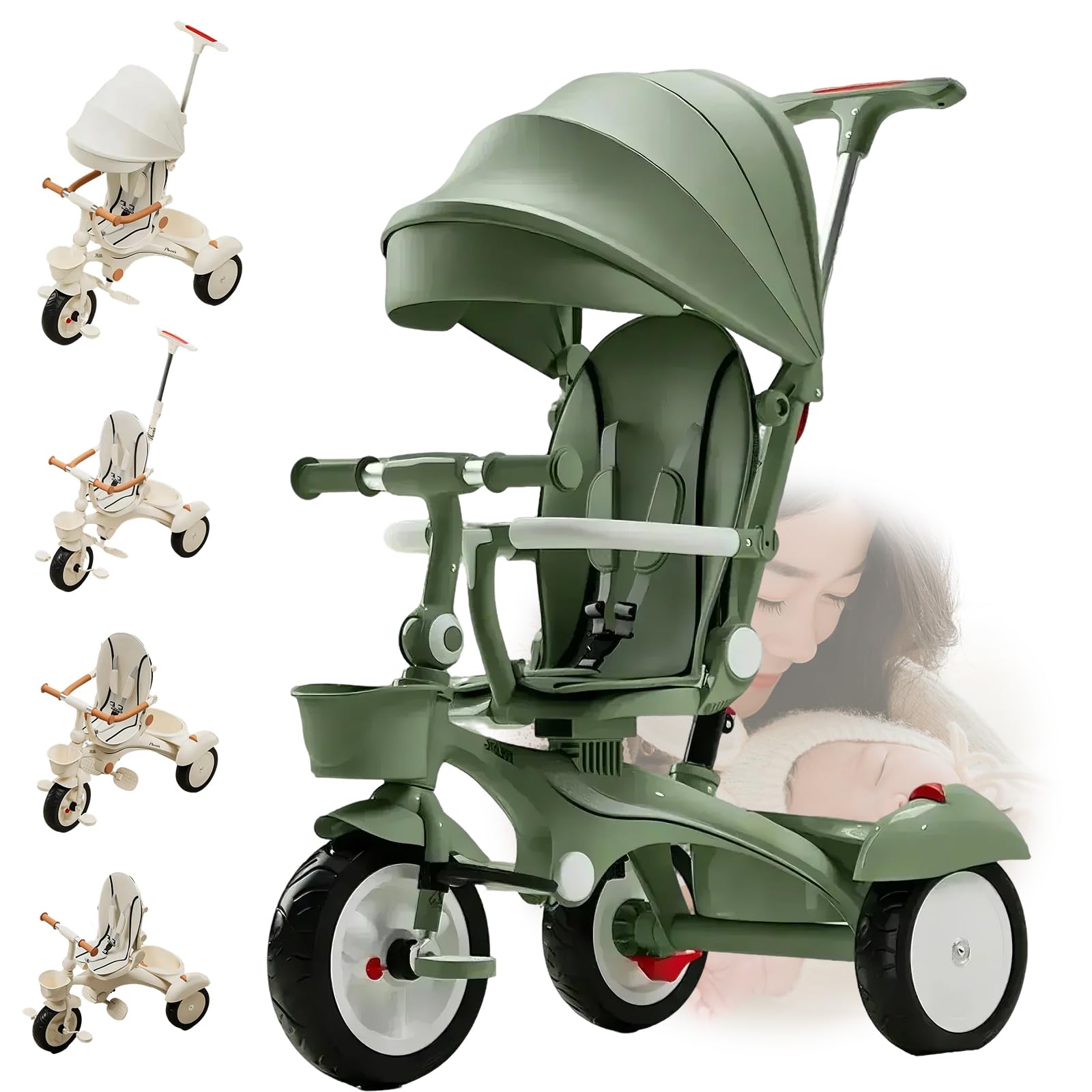 Amazon.com: LHTJHP Baby Bike, 4 in 1 Kids Tricycle with 360