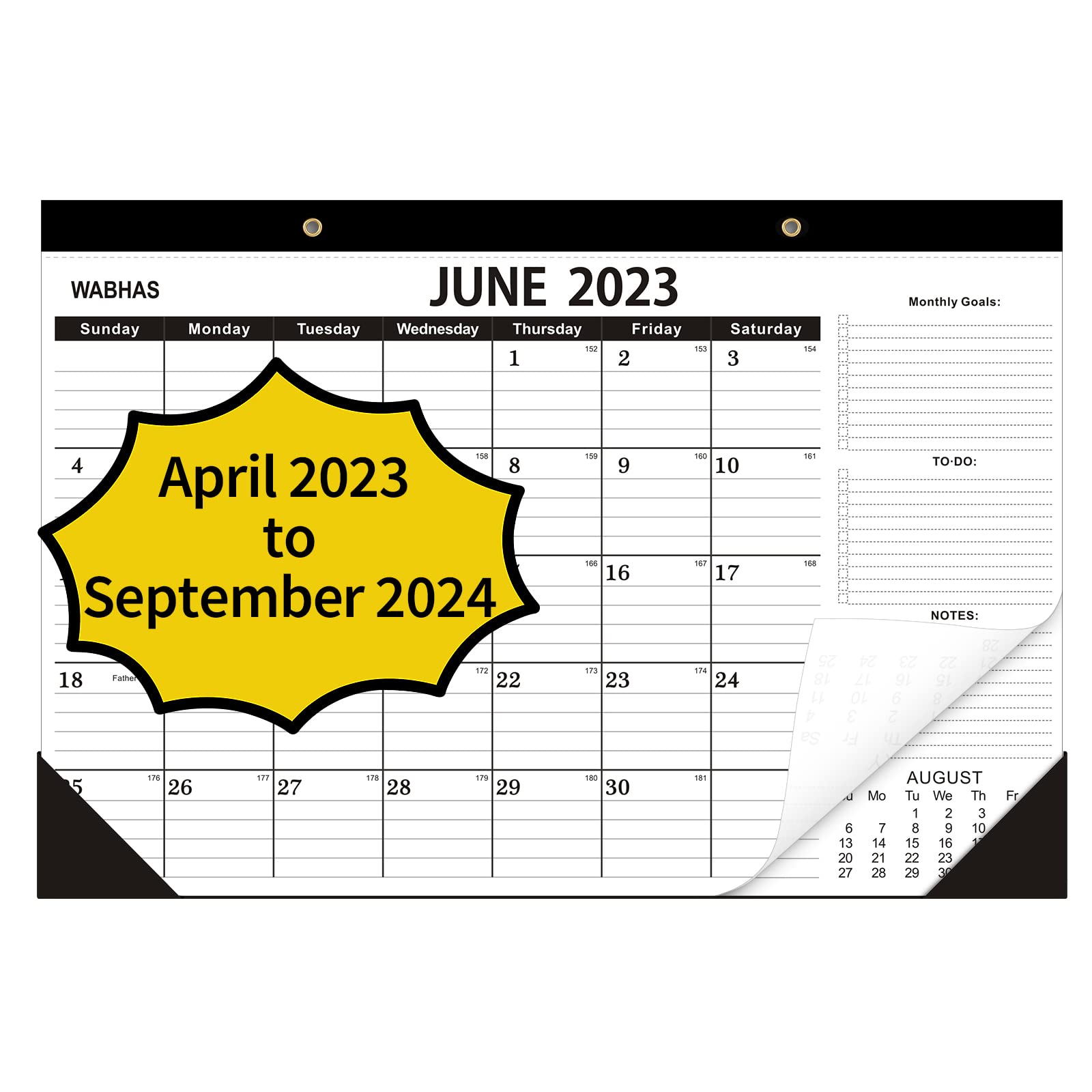 Amazon.com: Desk Calendar 2023-2024 18-Months April 2023 to September 2024, 2023 Desk Calendar 17''X 12'',Wall Calendar 2023 Monthly Perfect for Home,  School or Office. : Office Products