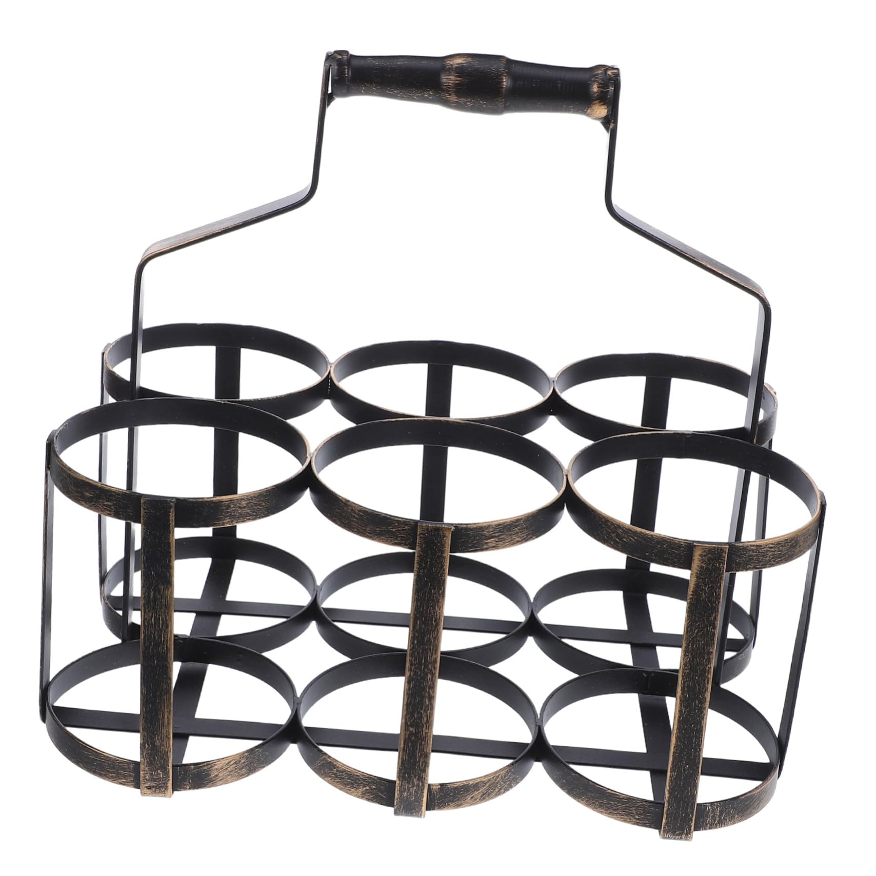 Panier porte-bouteilles fer forgé vintage Zerodeko rustique