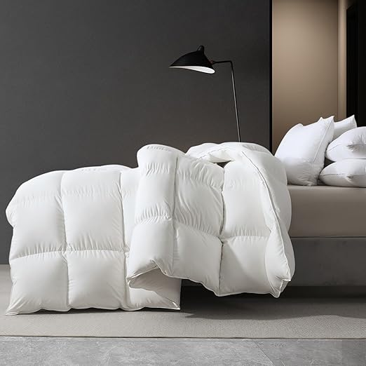 MASVIS Feather Comforter Filled with Feather & Down Queen