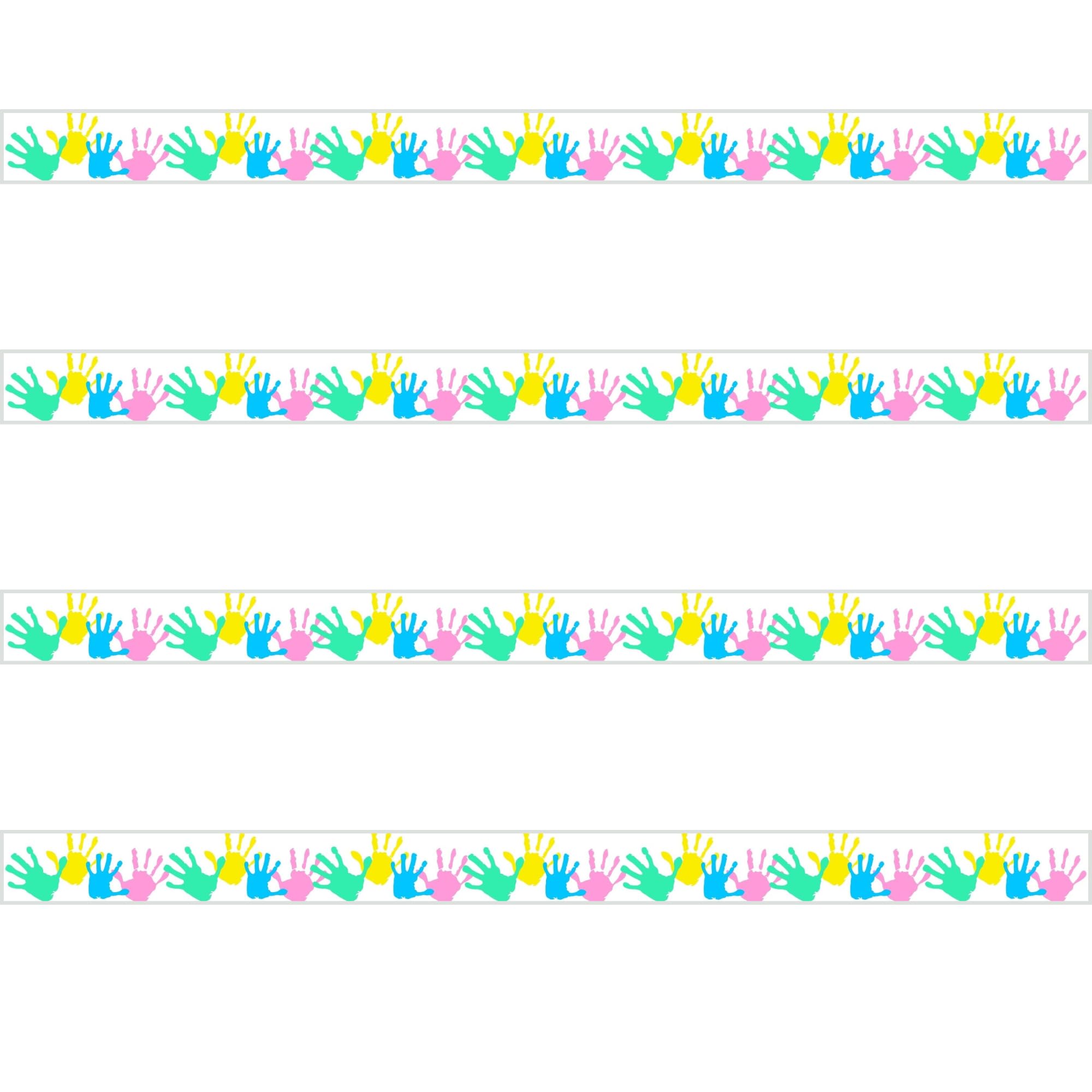 40 feet Bulletin Board Borders - 18 Strips of Colorful Trim - Durable Cardstock Trimmers for Classroom Decor, Back to School Supplies, and School Displays (Palm Print)-image-30