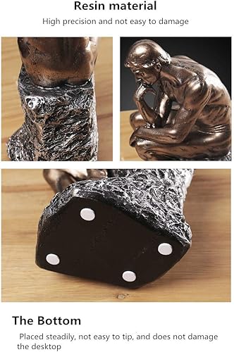 Miniatura 6 de Creative Thinker - Estatuas individuales para decoración de sala de estar, 9.6 pulgadas de alto (cobre)