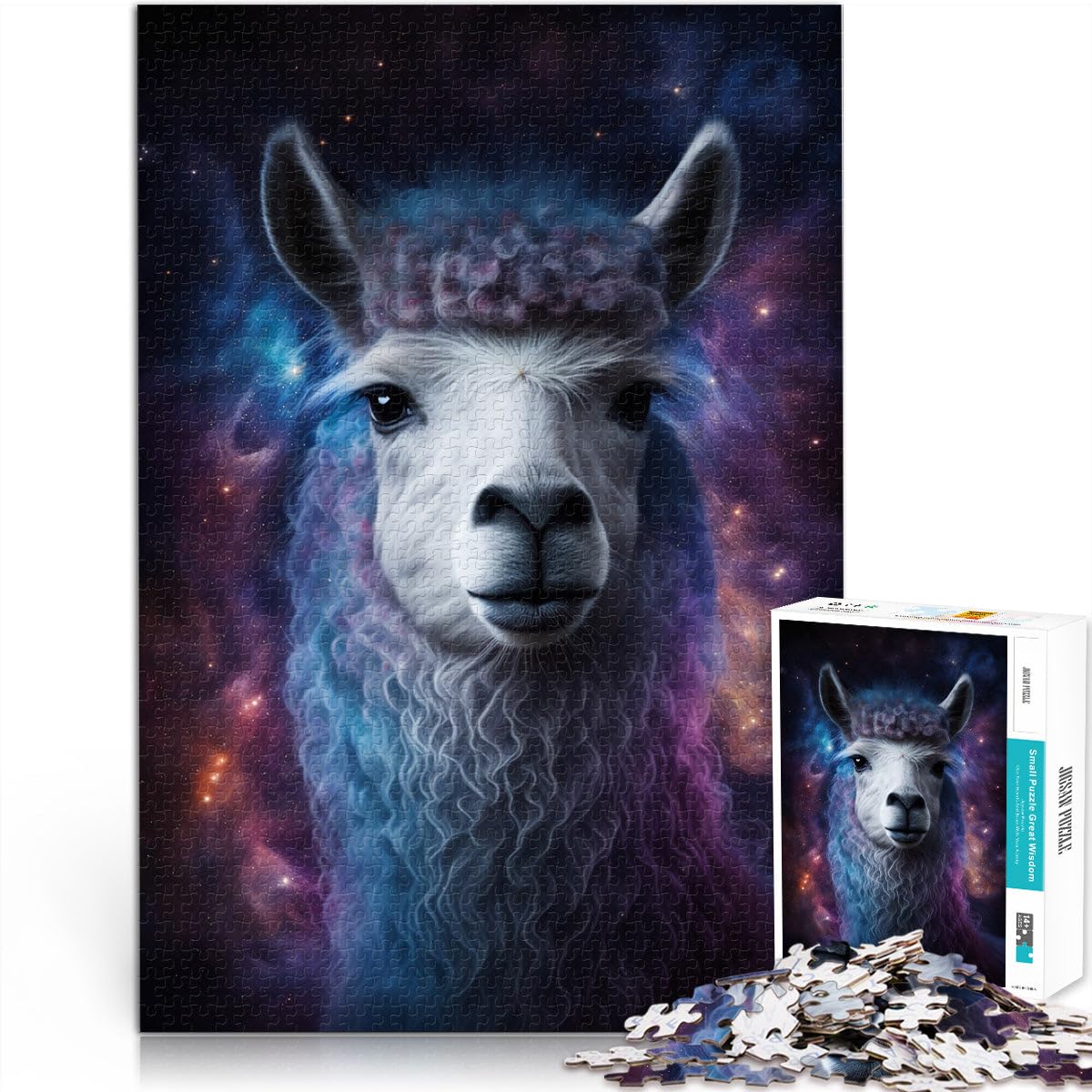 Puzzle da 2000 pezzi per adulti Galaxy Animal Alpaca Cartoon Puzzle grande 70 x 100 cm per adolescenti dai 14 anni in su