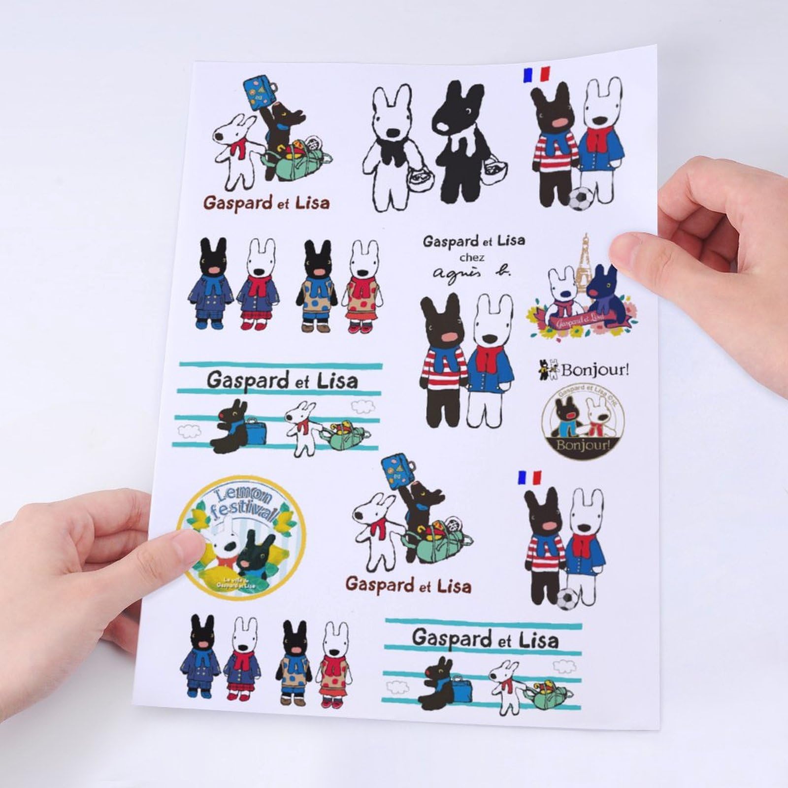 Amazon.co.jp: 防水ステッカーセット 2/4/6枚 リサとガスパール リサと