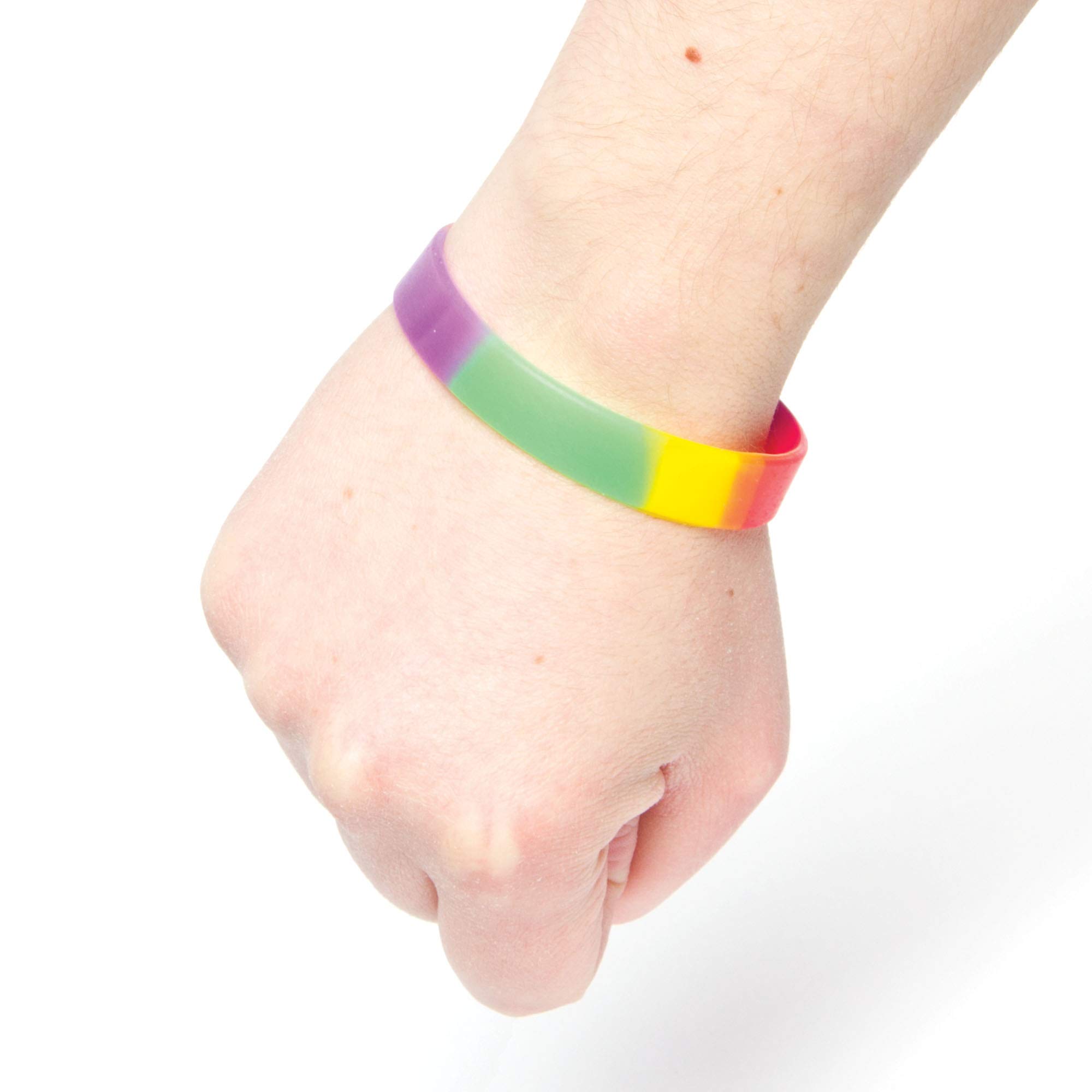 Baker Ross Bracelets en Caoutchouc Multicouleur Lot de 10 Enfants AG758